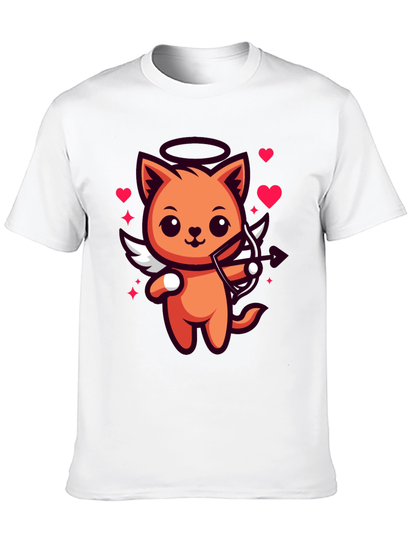 Cupid Cat T-Shirt - Valentines Day Tee