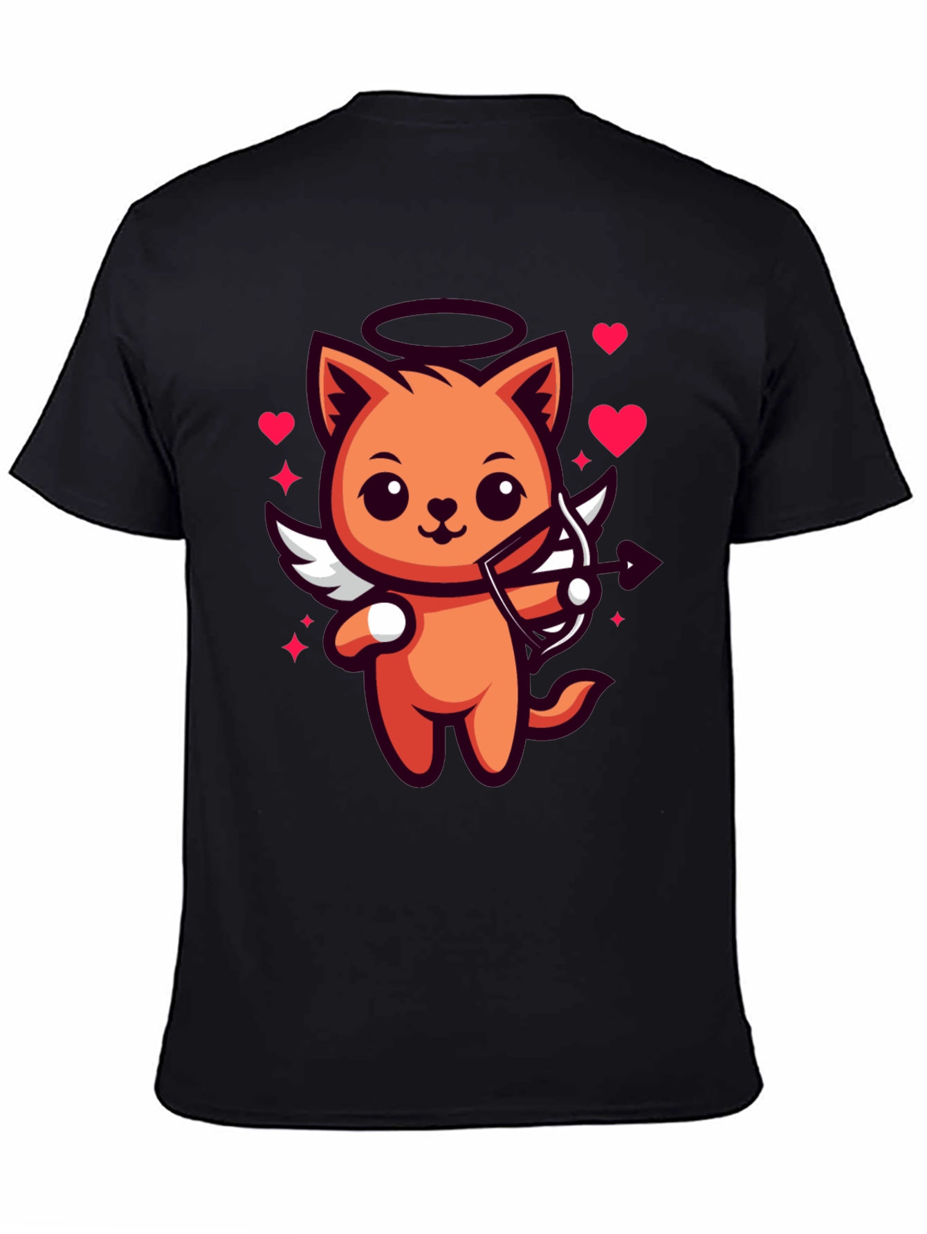 Cupid Cat T-Shirt - Valentines Day Tee