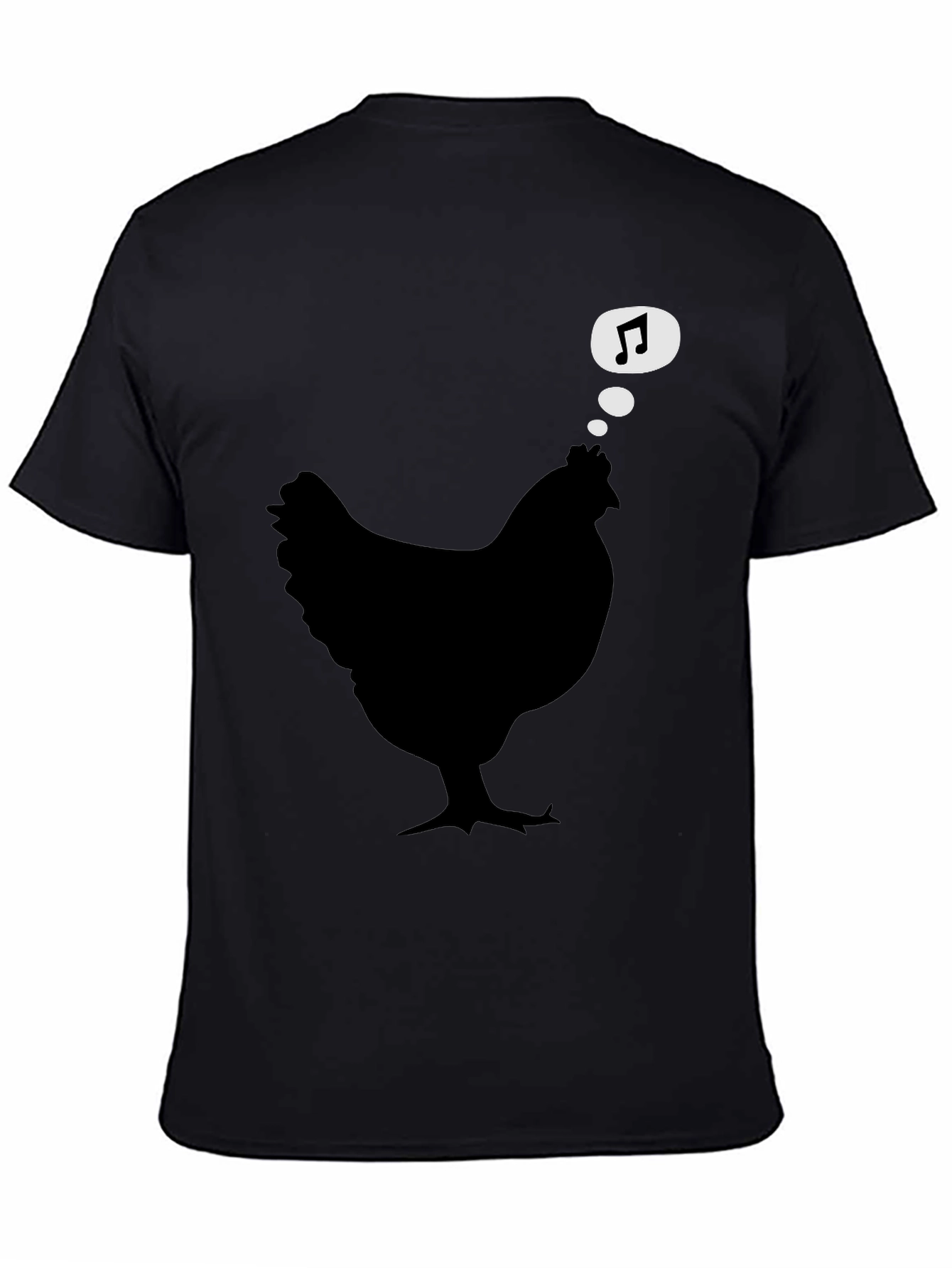 Chicken Music Lover Black T-Shirt
