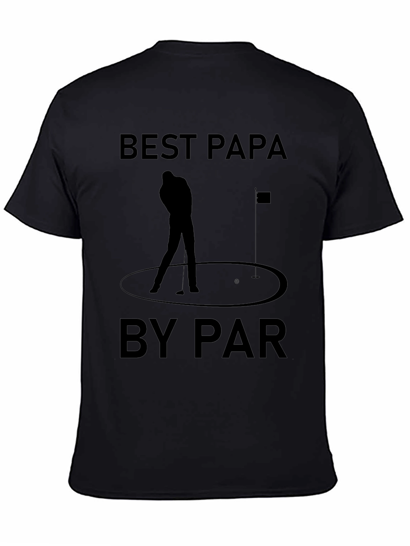 Best Papa by Par Mens Black T-Shirt