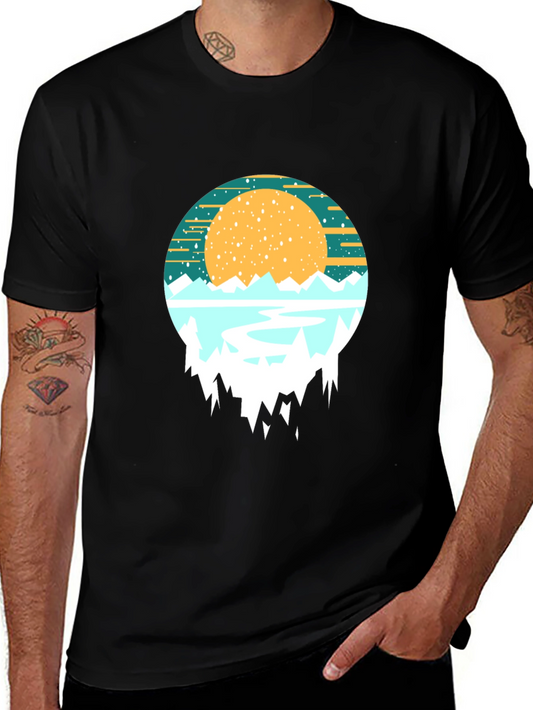 Mountain Sunset Graphic Tee - Nature Inspired Shirt