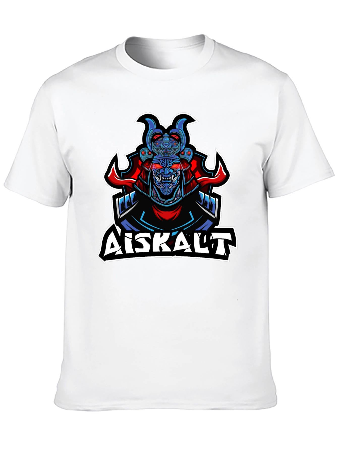 Samurai Graphic Print Black T-Shirt
