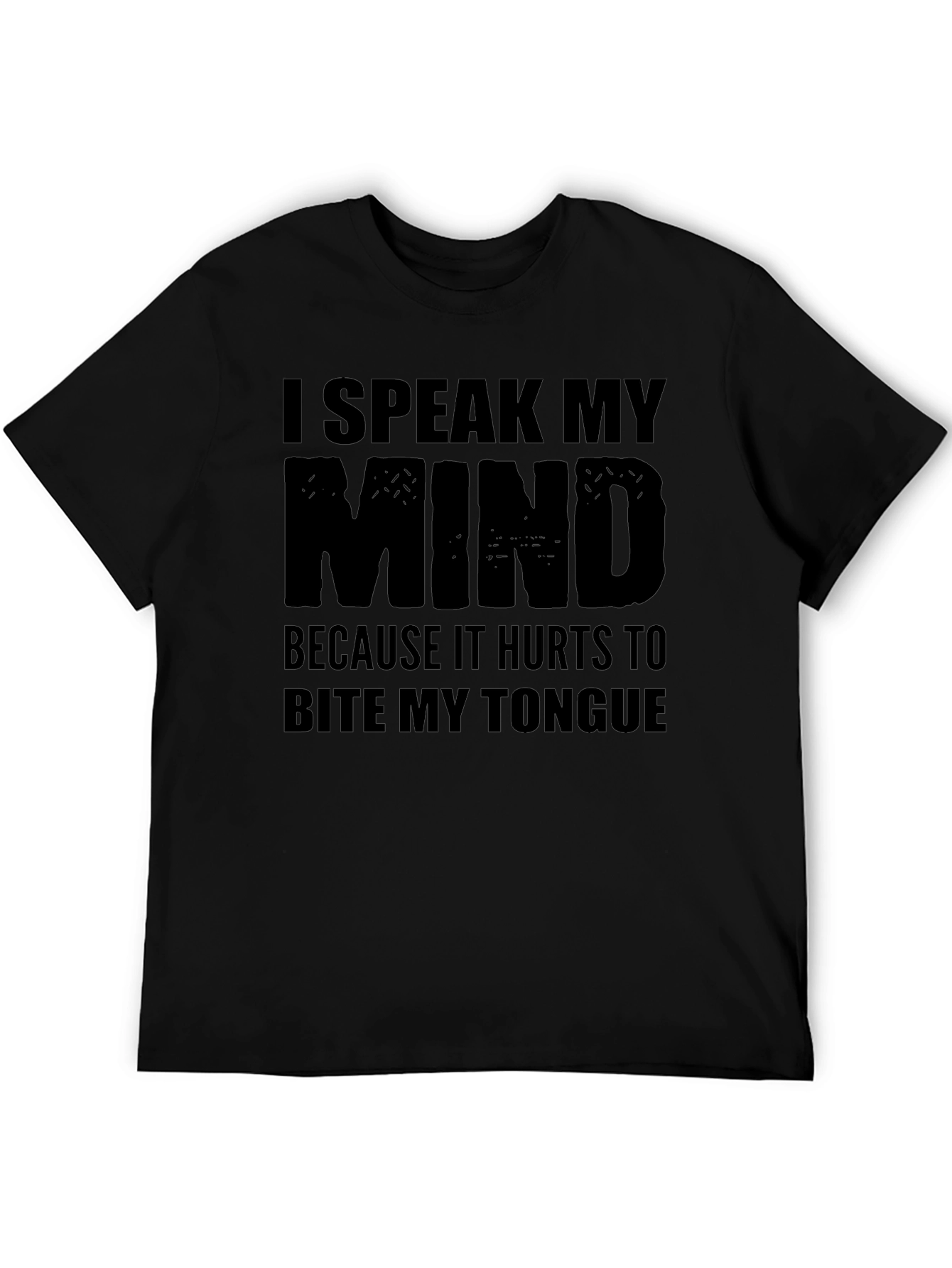 Speak My Mind Black Graphic Tee