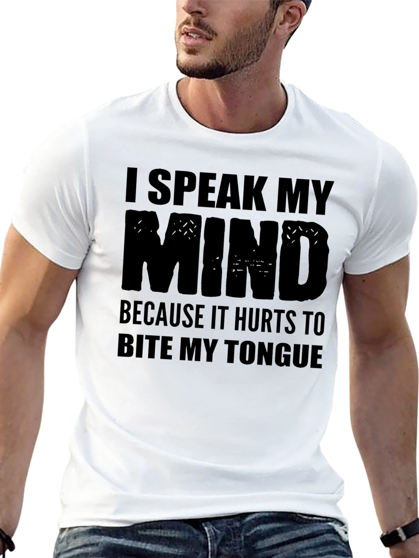 Speak My Mind Black Graphic Tee