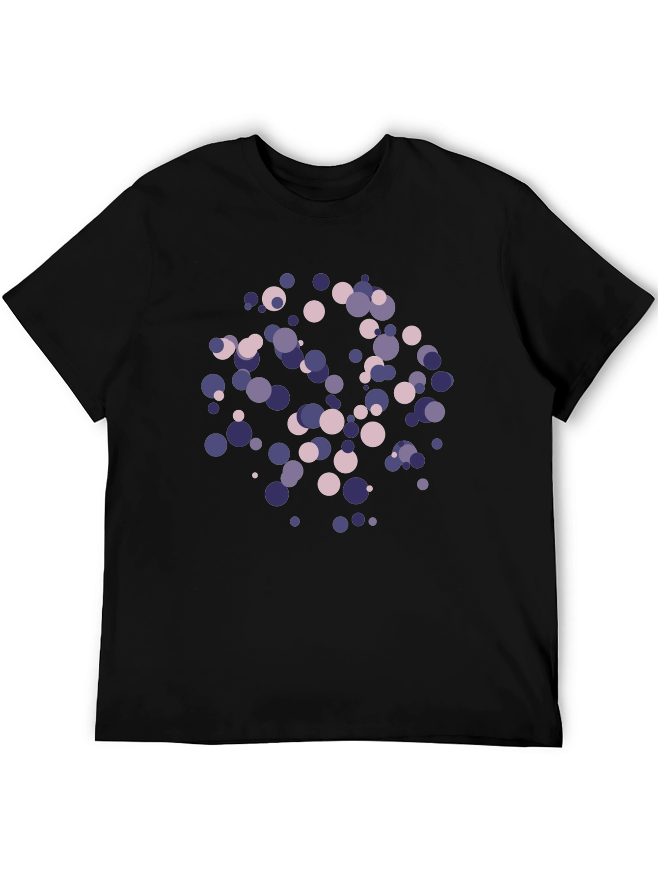 Abstract Circle Pattern Black T-Shirt
