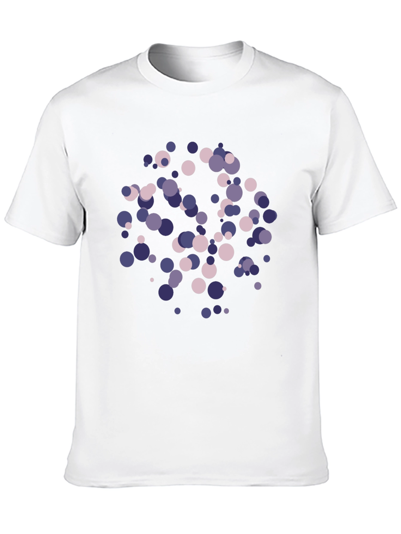 Abstract Circle Pattern Black T-Shirt