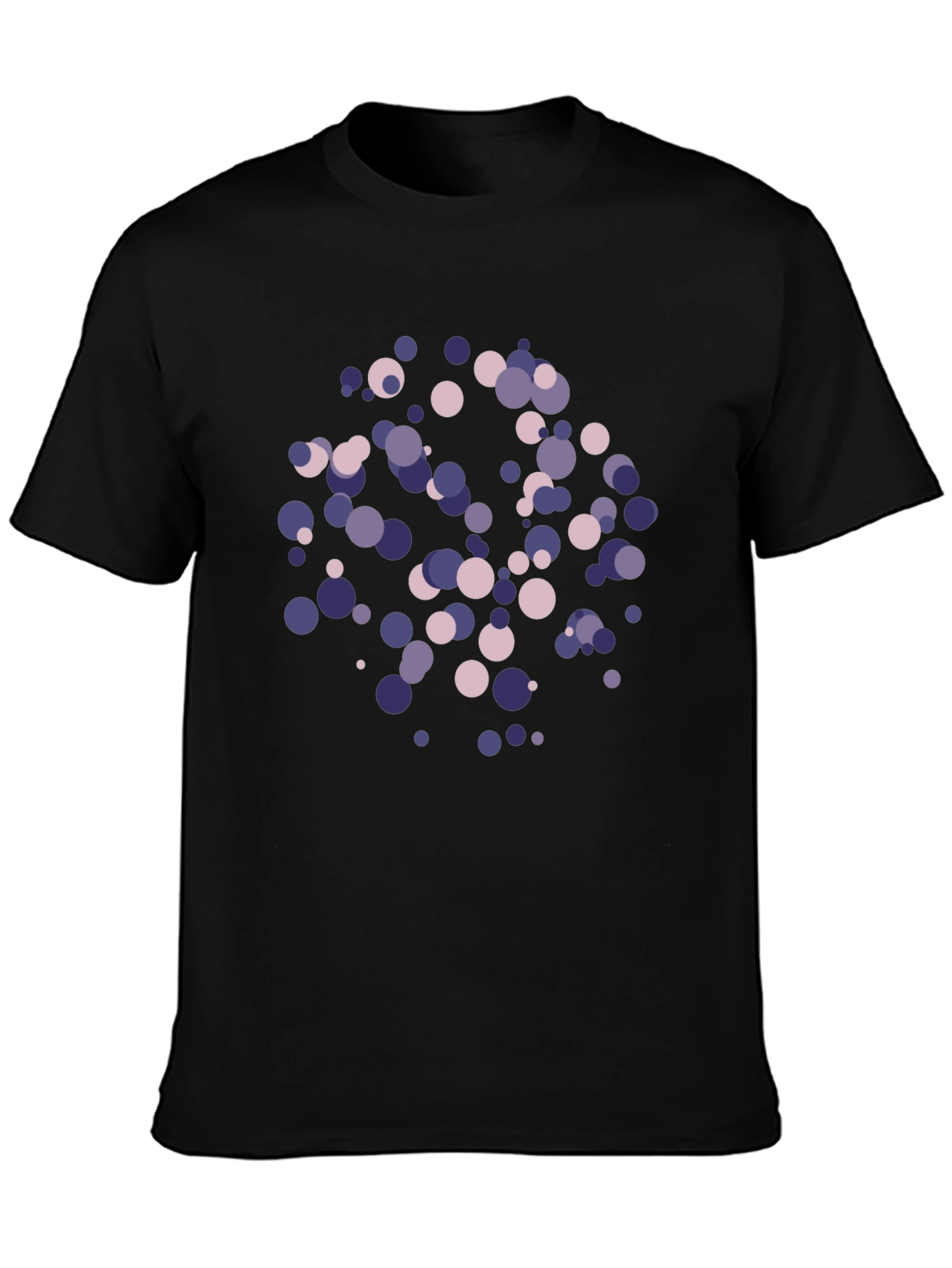Abstract Circle Pattern Black T-Shirt