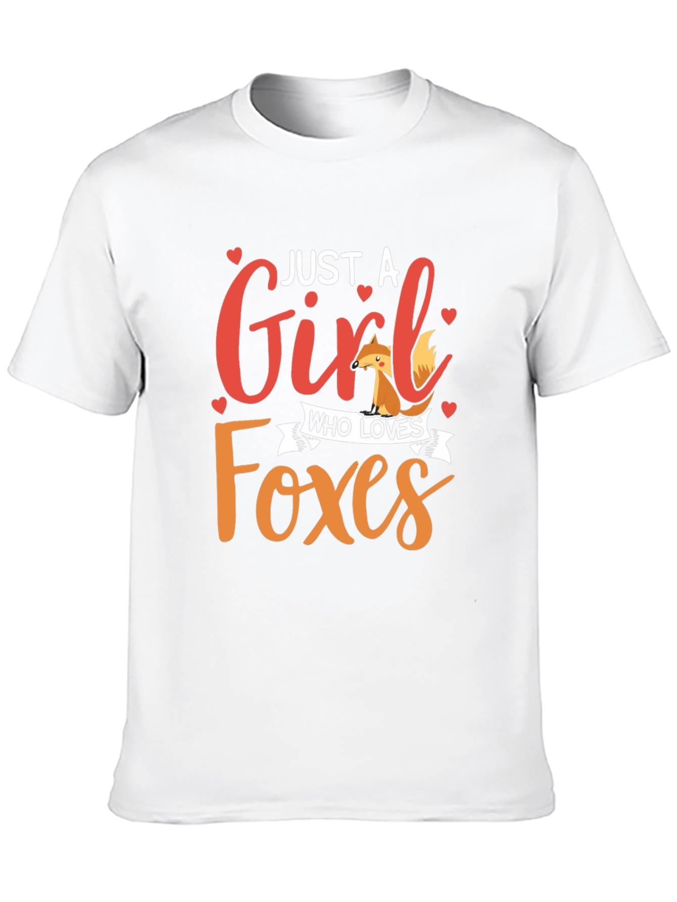 Just A Girl Who Loves Foxes Black Graphic Tee