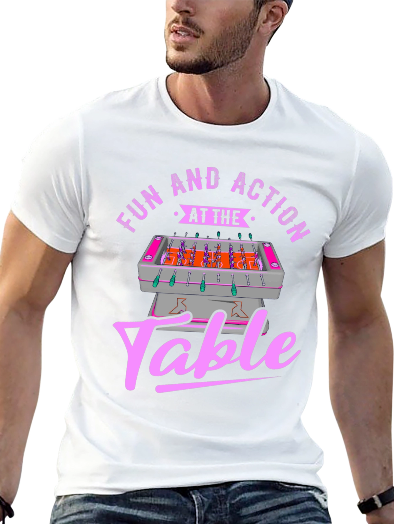 Fun and Action Table T-Shirt - Foosball Graphic Tee