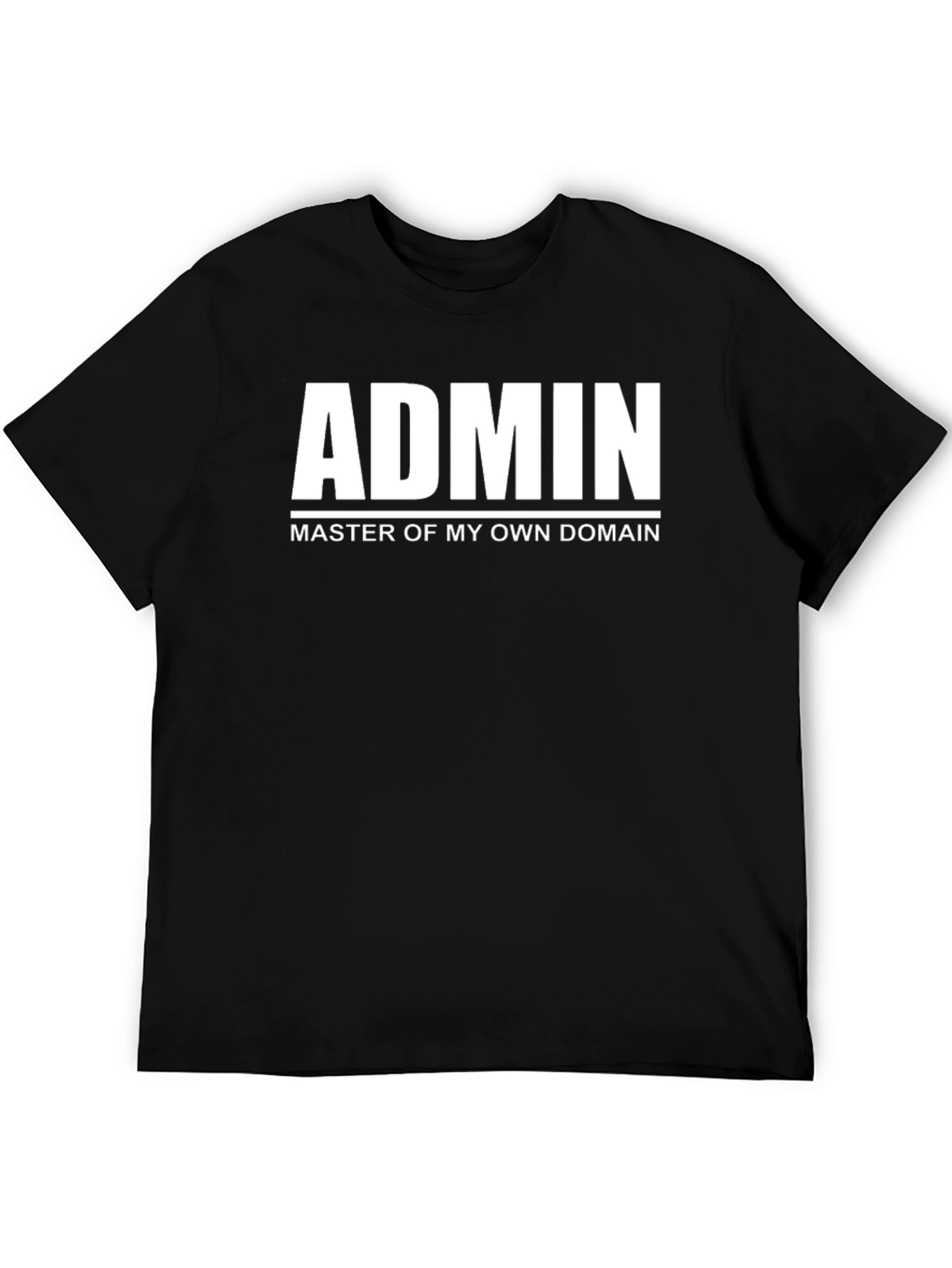 Admin Master of My Domain Black Graphic Tee