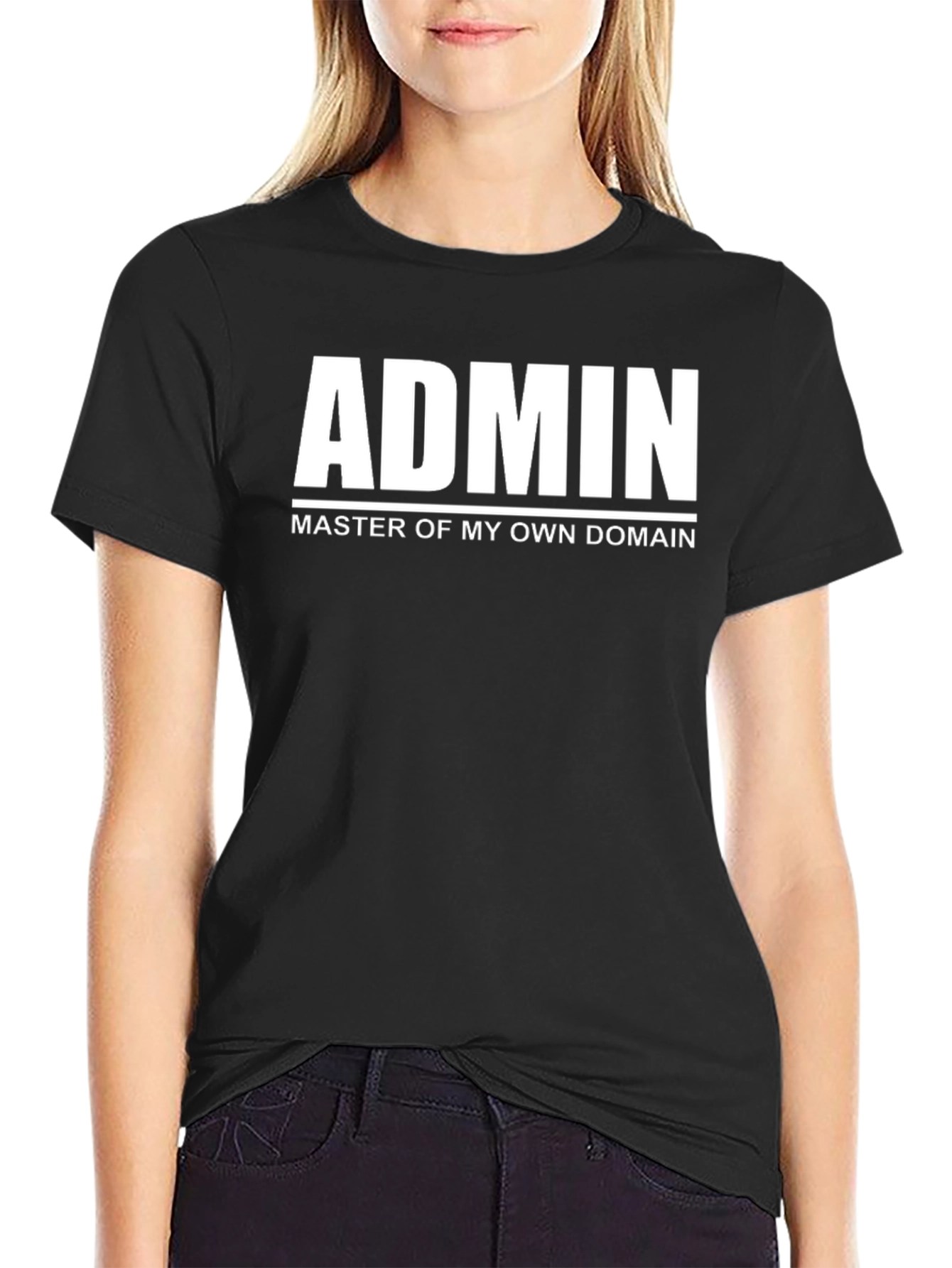 Admin Master of My Domain Black Graphic Tee