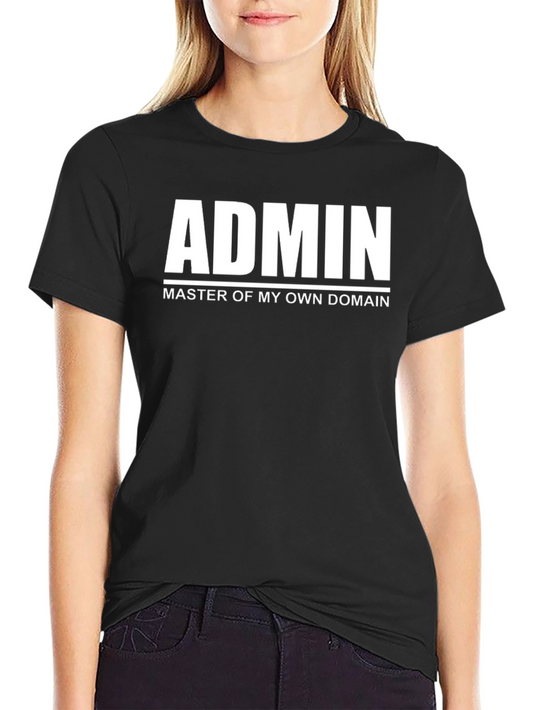 Admin Master of My Domain Black Graphic Tee