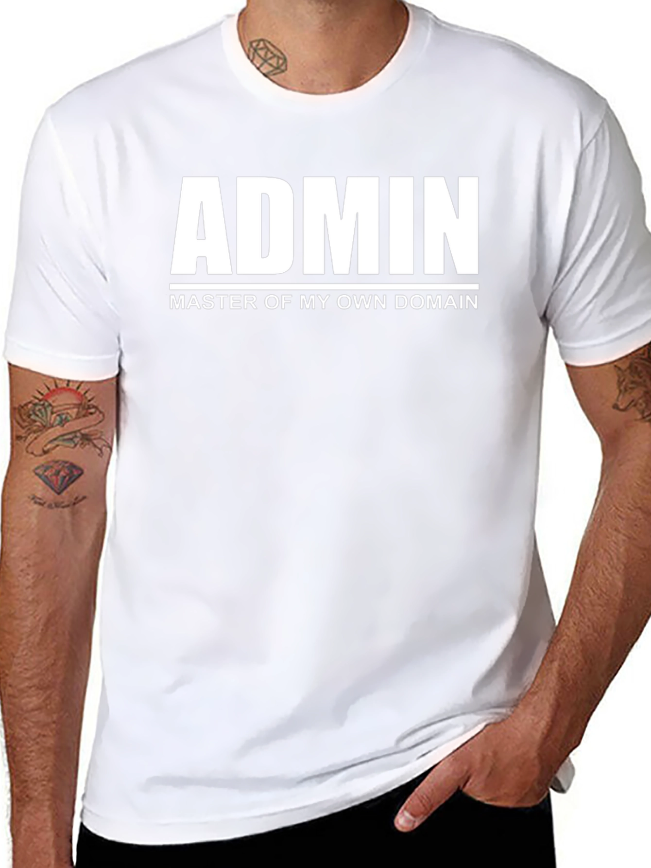 Admin Master of My Domain Black Graphic Tee