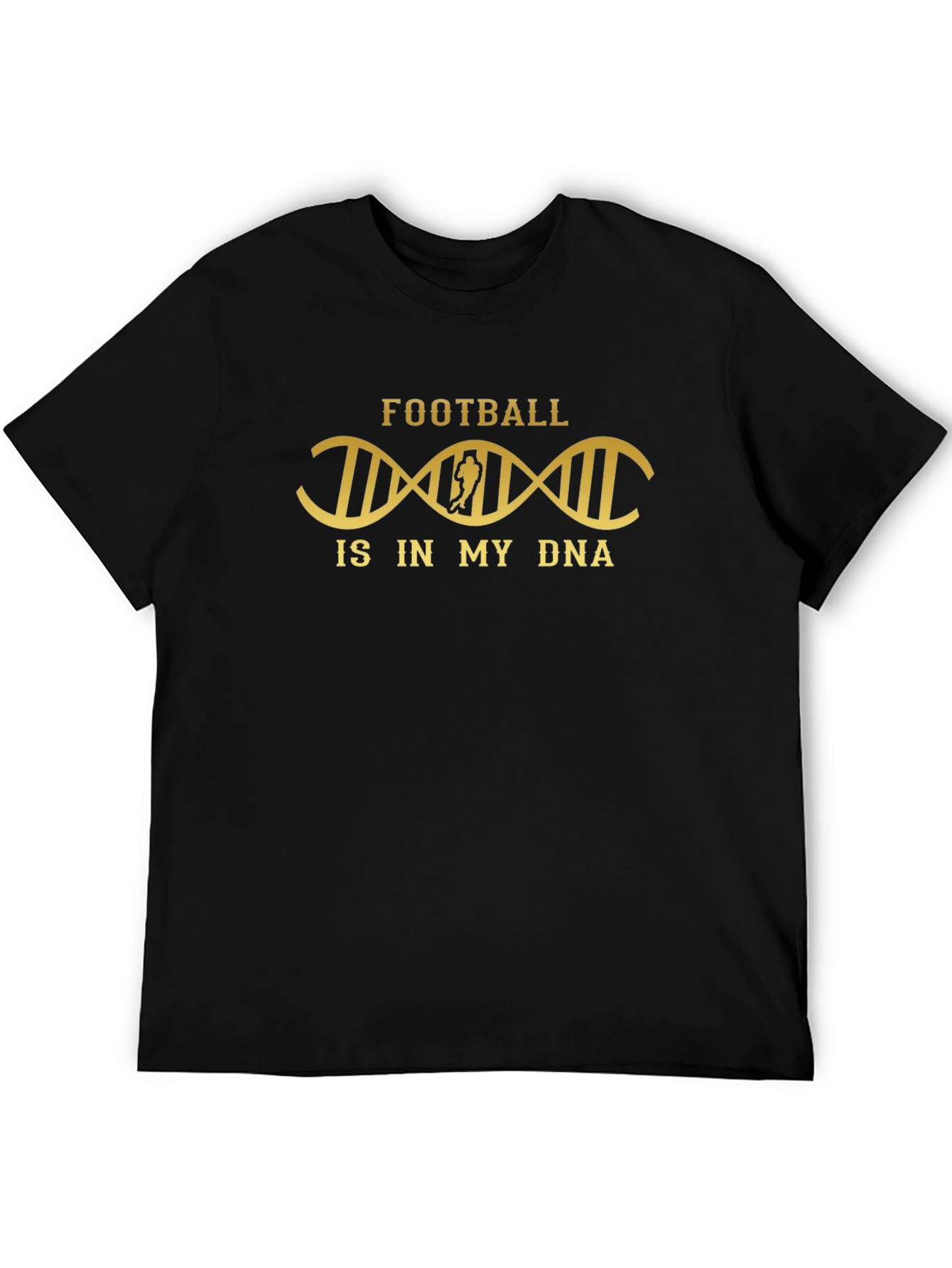 Football DNA Graphic T-Shirt - Black