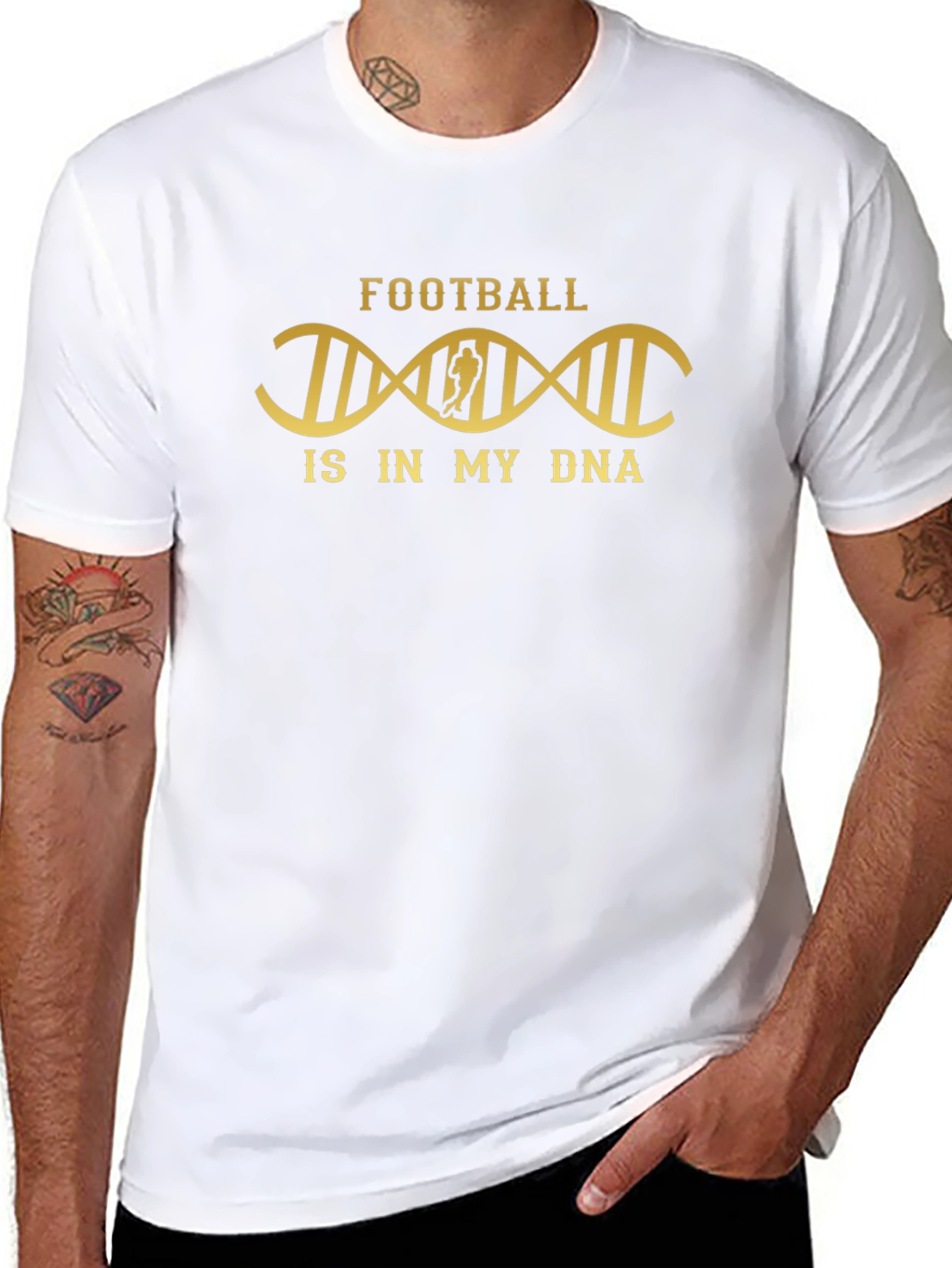 Football DNA Graphic T-Shirt - Black