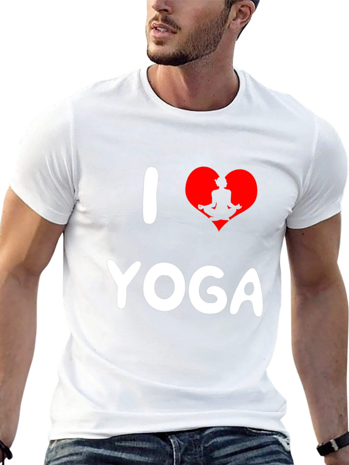 I Love Yoga T-Shirt - Stylish Cotton Tee
