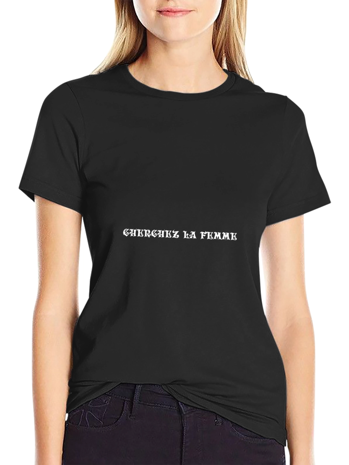 Cherchez La Femme Black T-Shirt