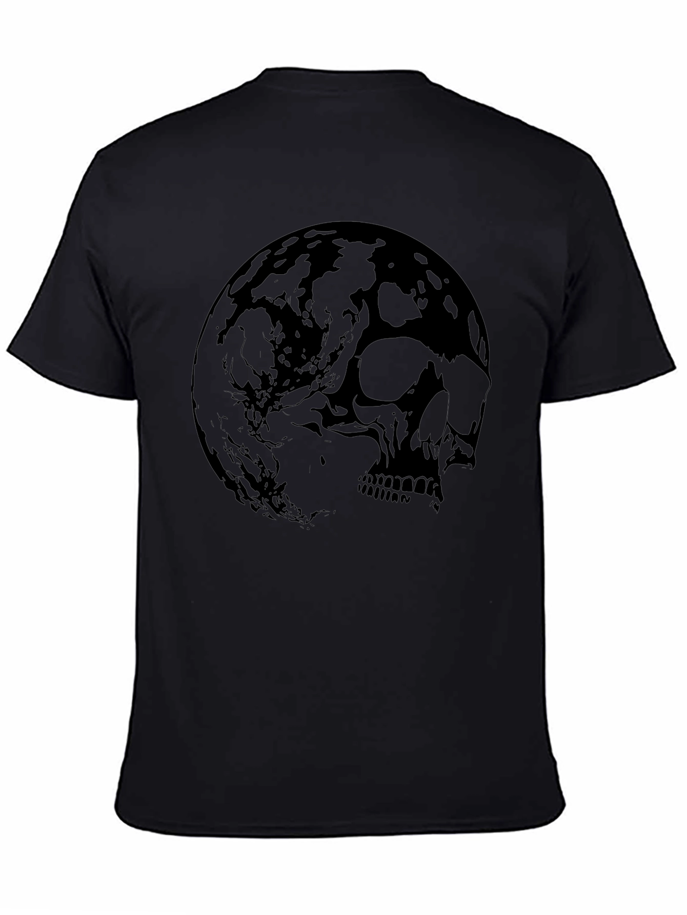 Skull Moon Graphic Tee - Mens Black T-Shirt