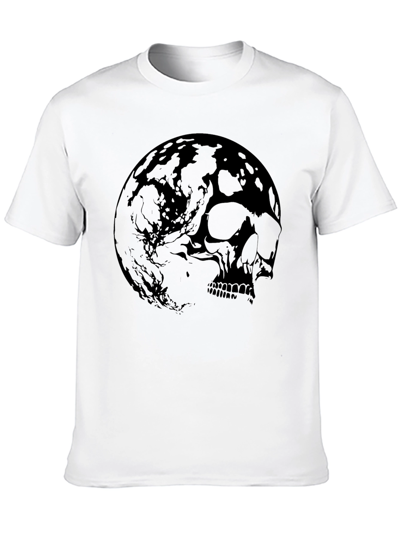 Skull Moon Graphic Tee - Mens Black T-Shirt