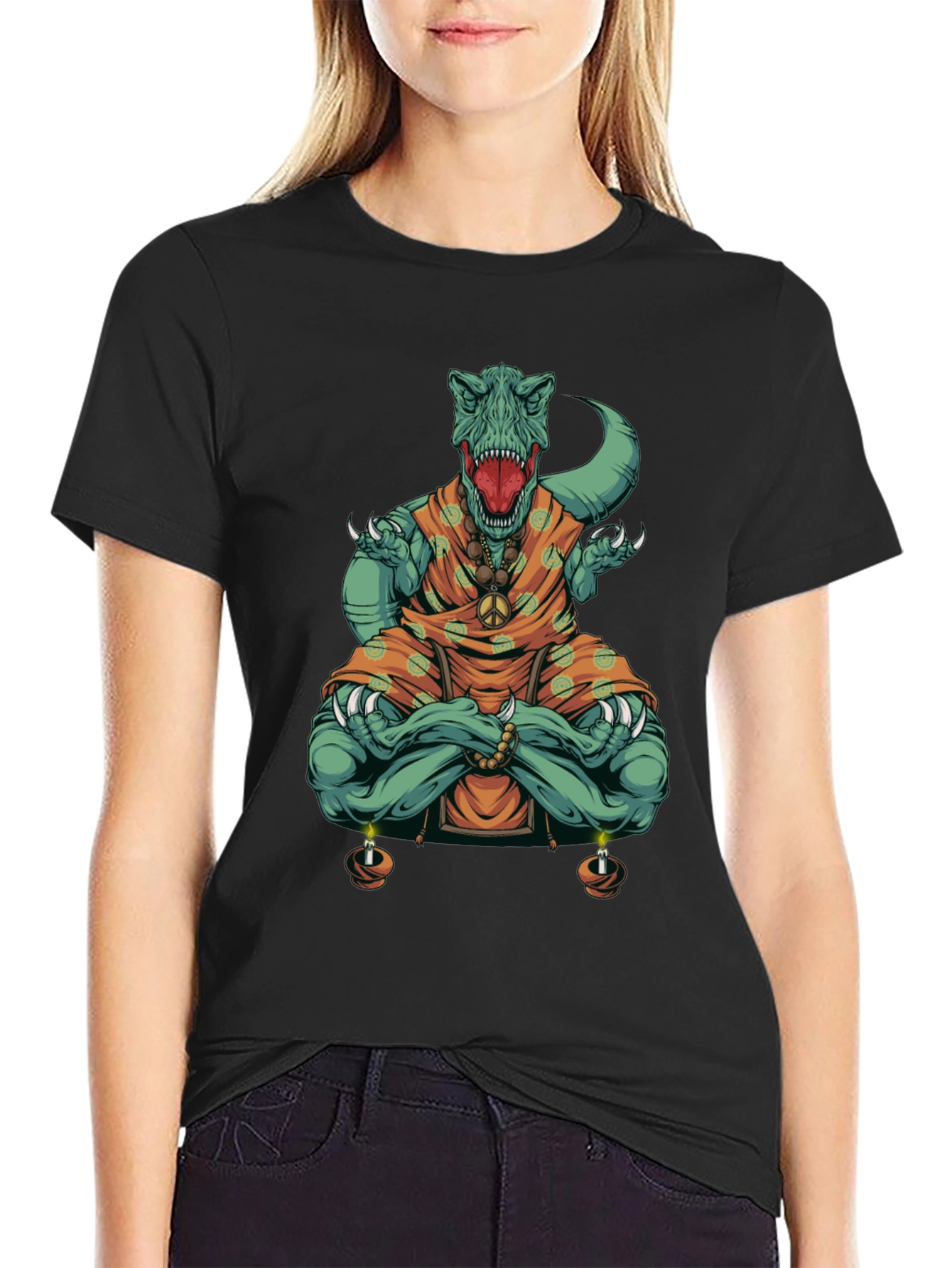 Meditating Dinosaur T-Shirt