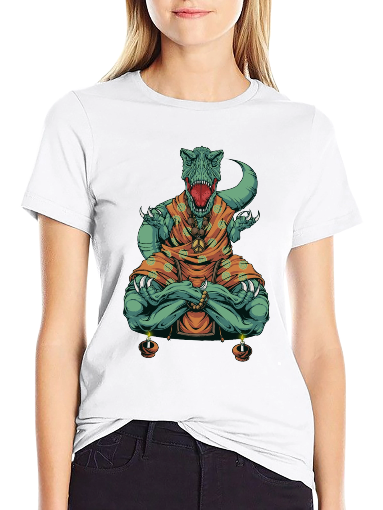 Meditating Dinosaur T-Shirt