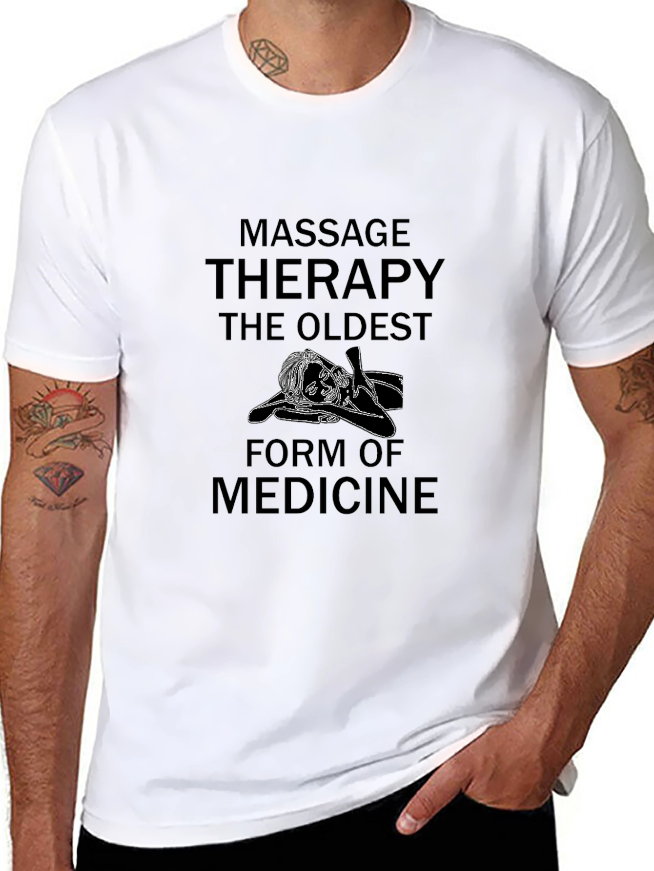 Massage Therapy T-Shirt Oldest Form of Medicine Tee