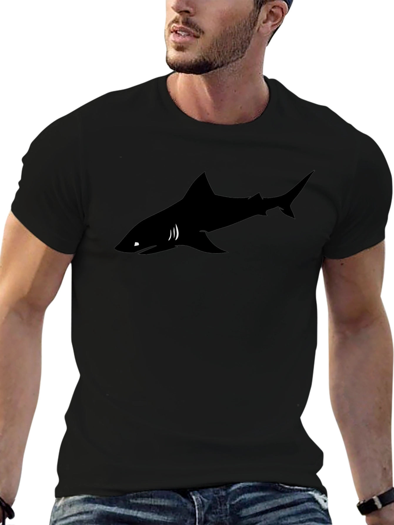 Shark Graphic Black T-Shirt