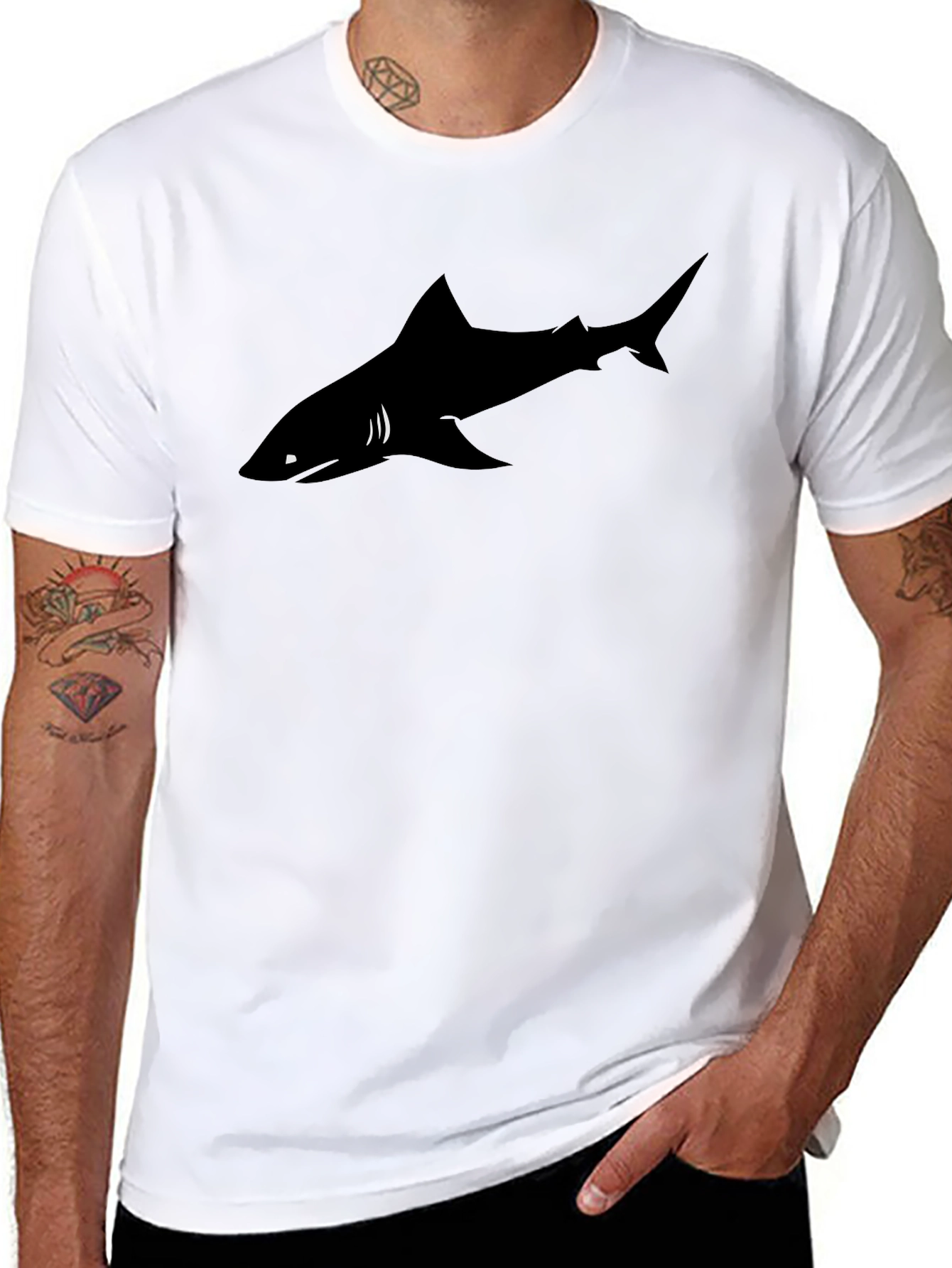 Shark Graphic Black T-Shirt