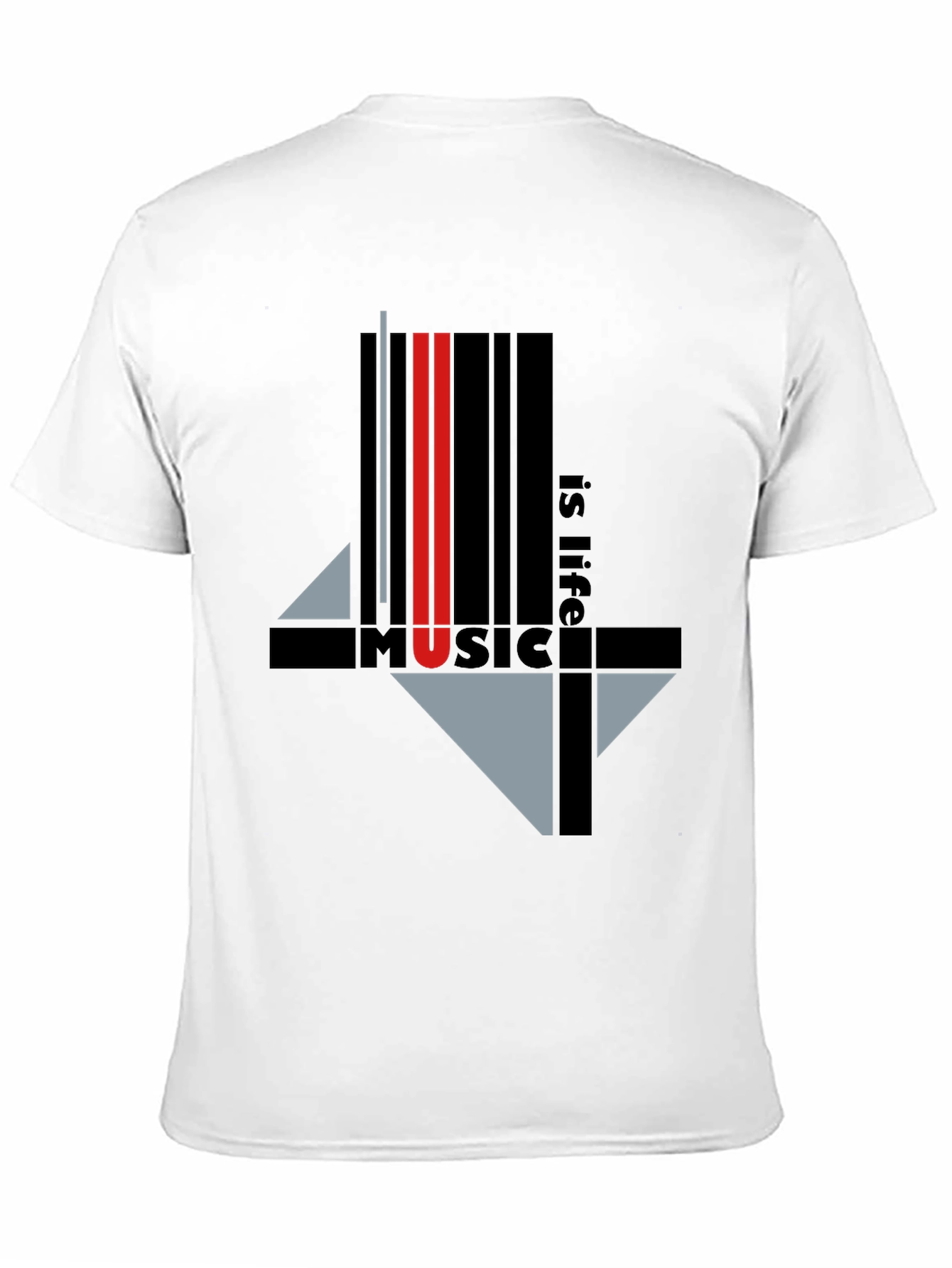 Music is Life Graphic Tee - Black