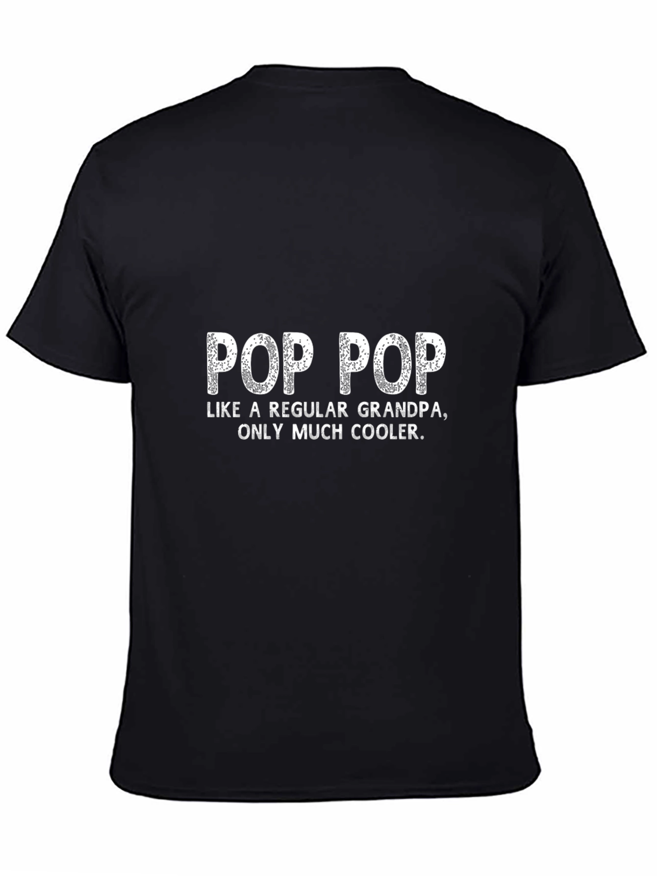 Pop Pop Cooler Grandpa Black Graphic T-Shirt