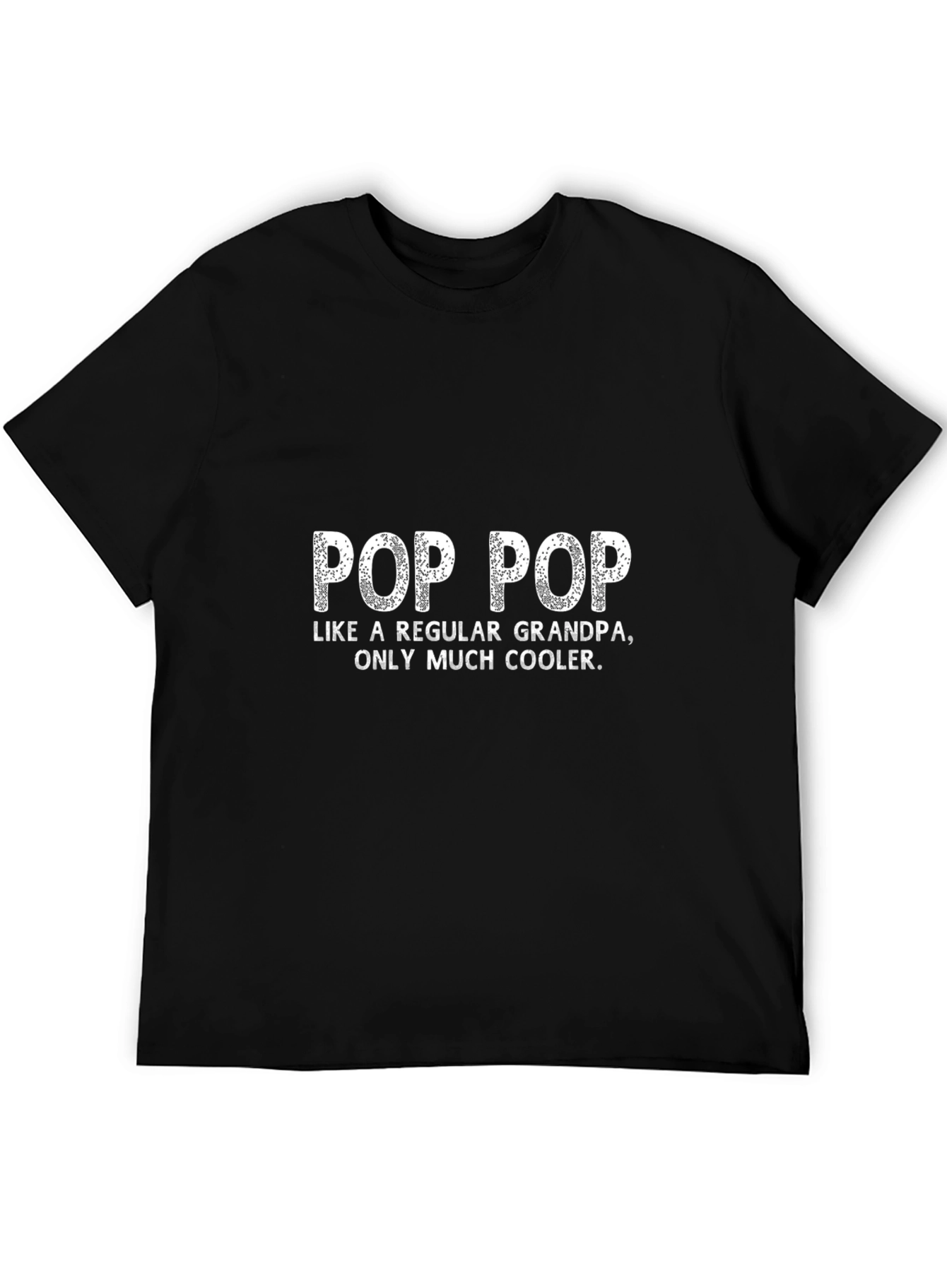 Pop Pop Cooler Grandpa Black Graphic T-Shirt