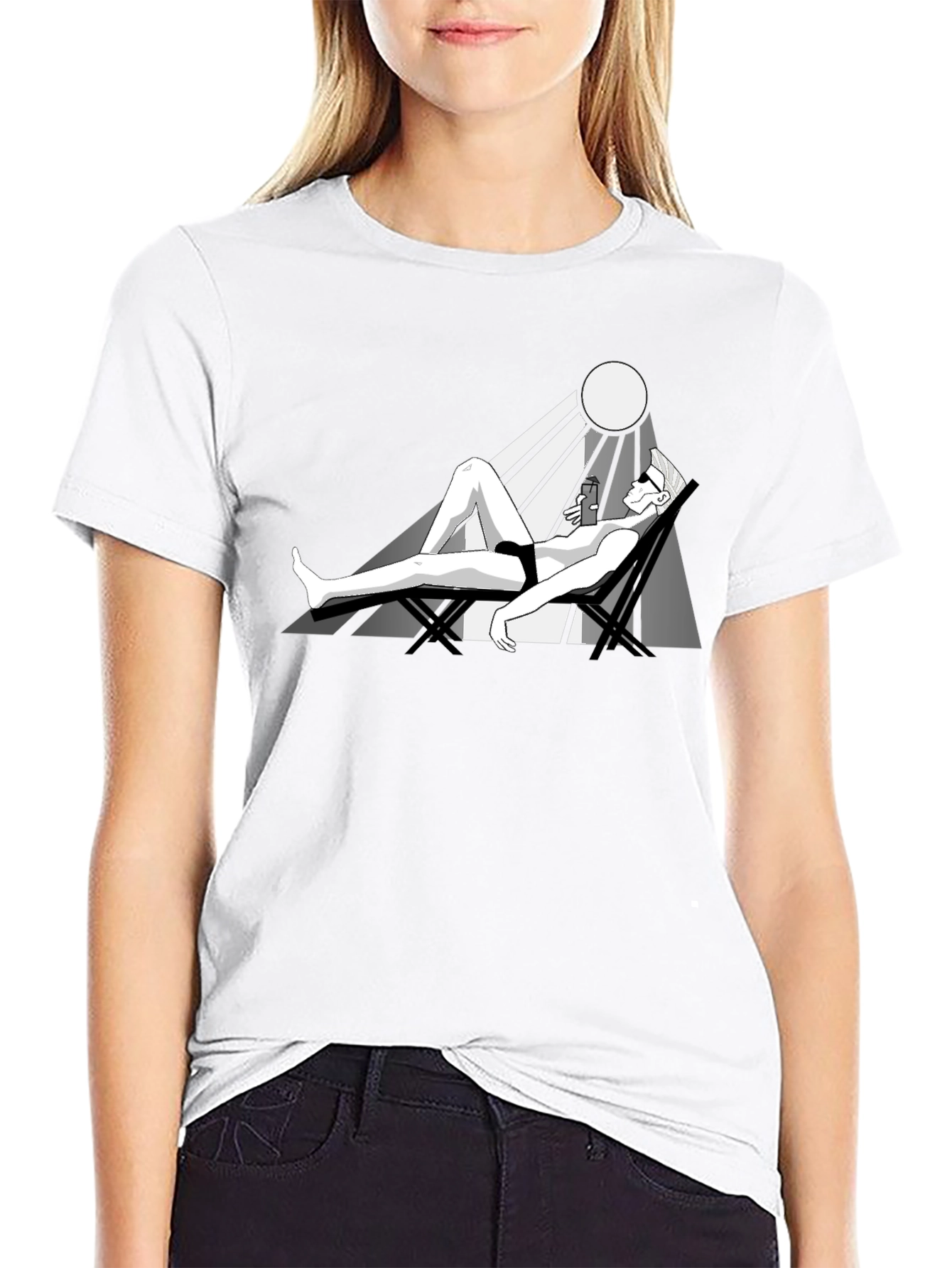 Sunbathing T-Shirt: Relaxing Graphic Tee