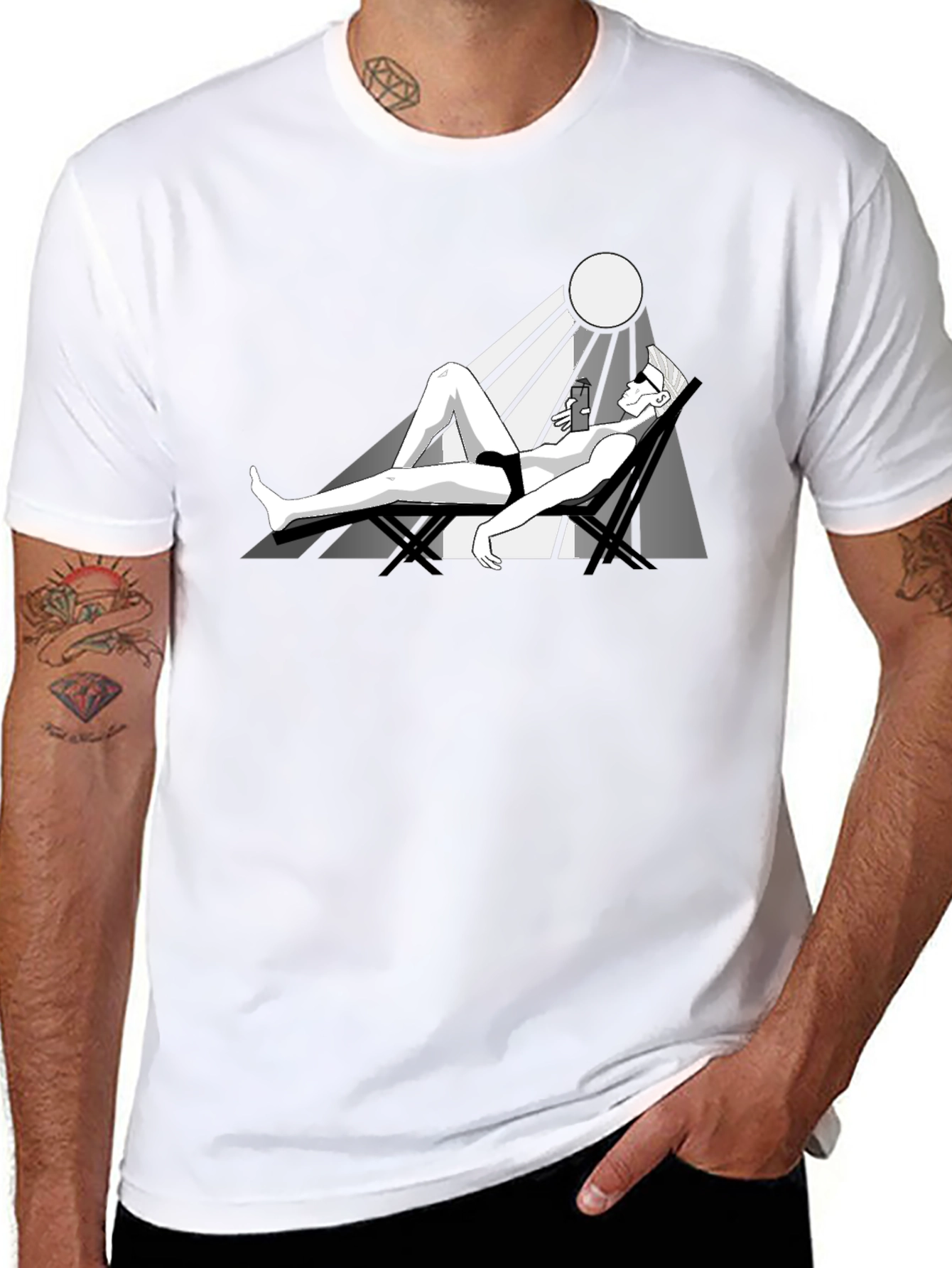 Sunbathing T-Shirt: Relaxing Graphic Tee