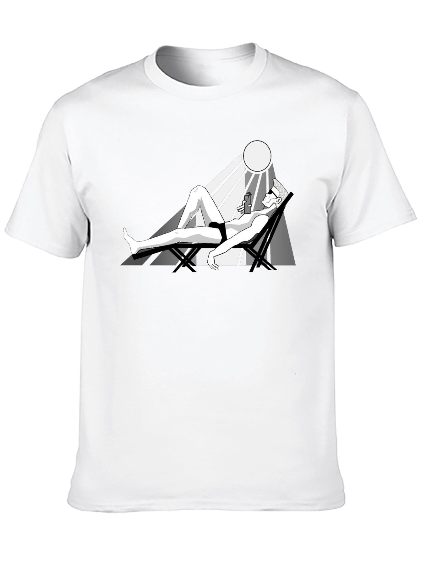 Sunbathing T-Shirt: Relaxing Graphic Tee
