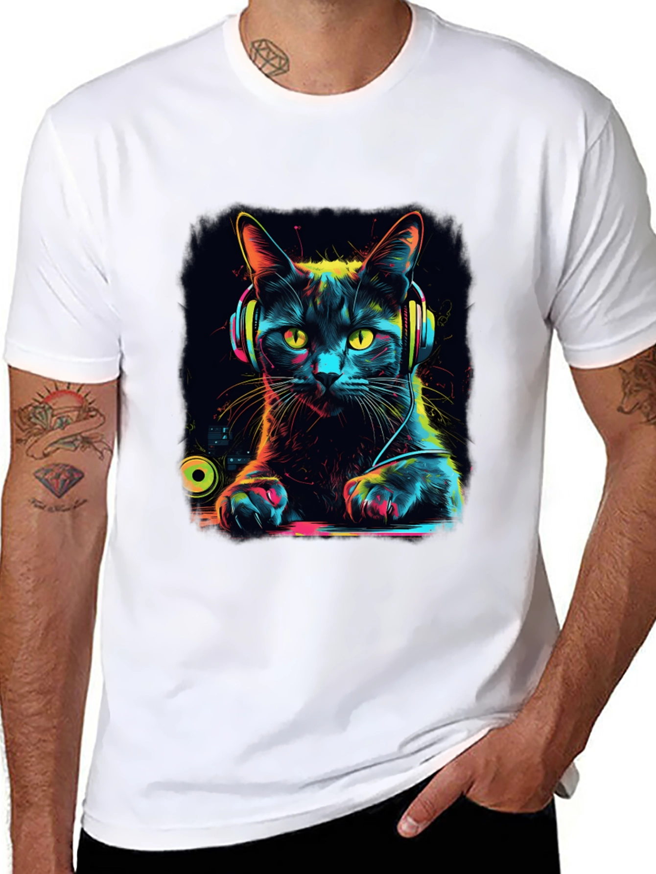 DJ Cat T-Shirt - Music Lover Tee