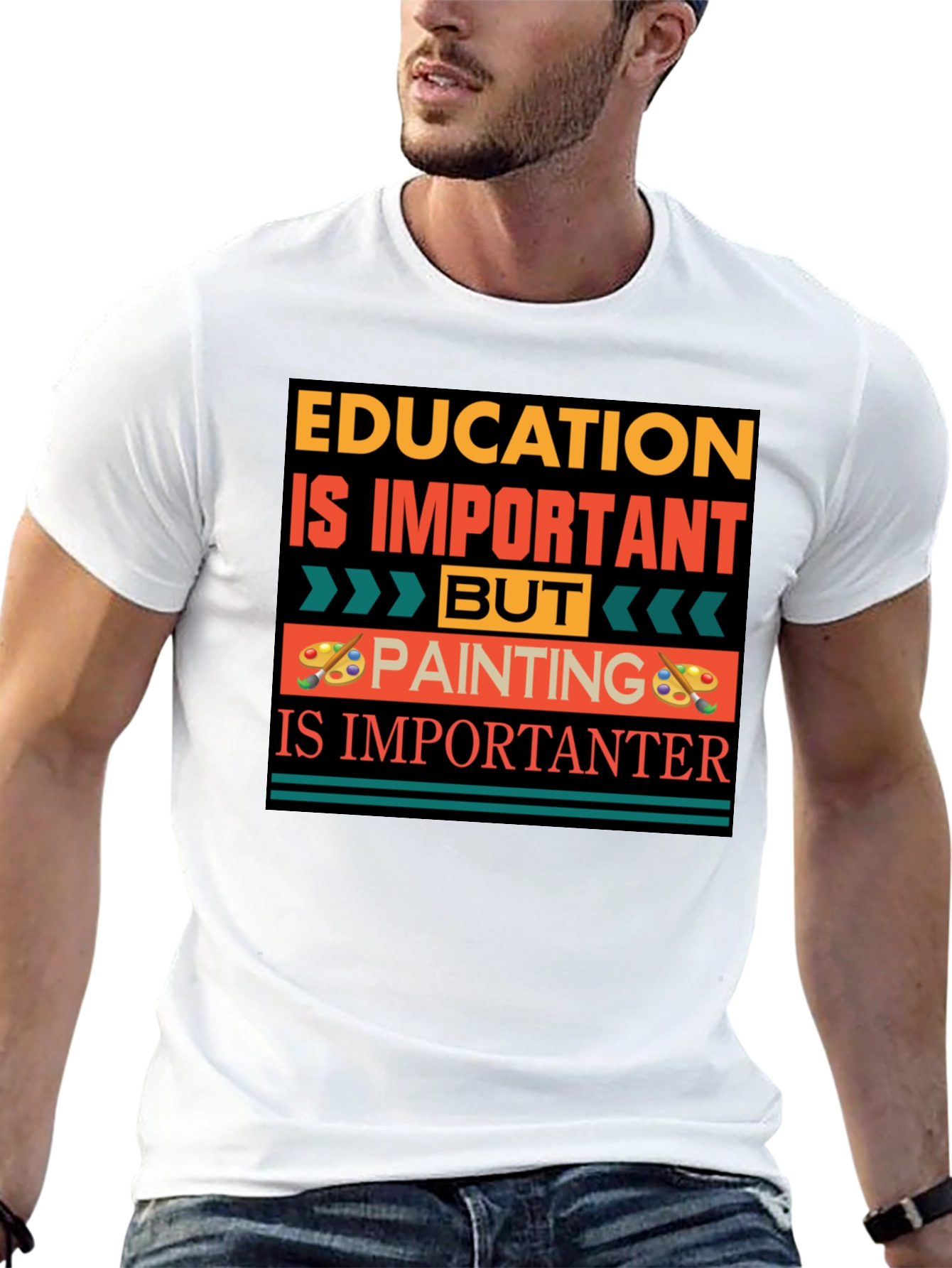 Education vs Painting Graphic Tee