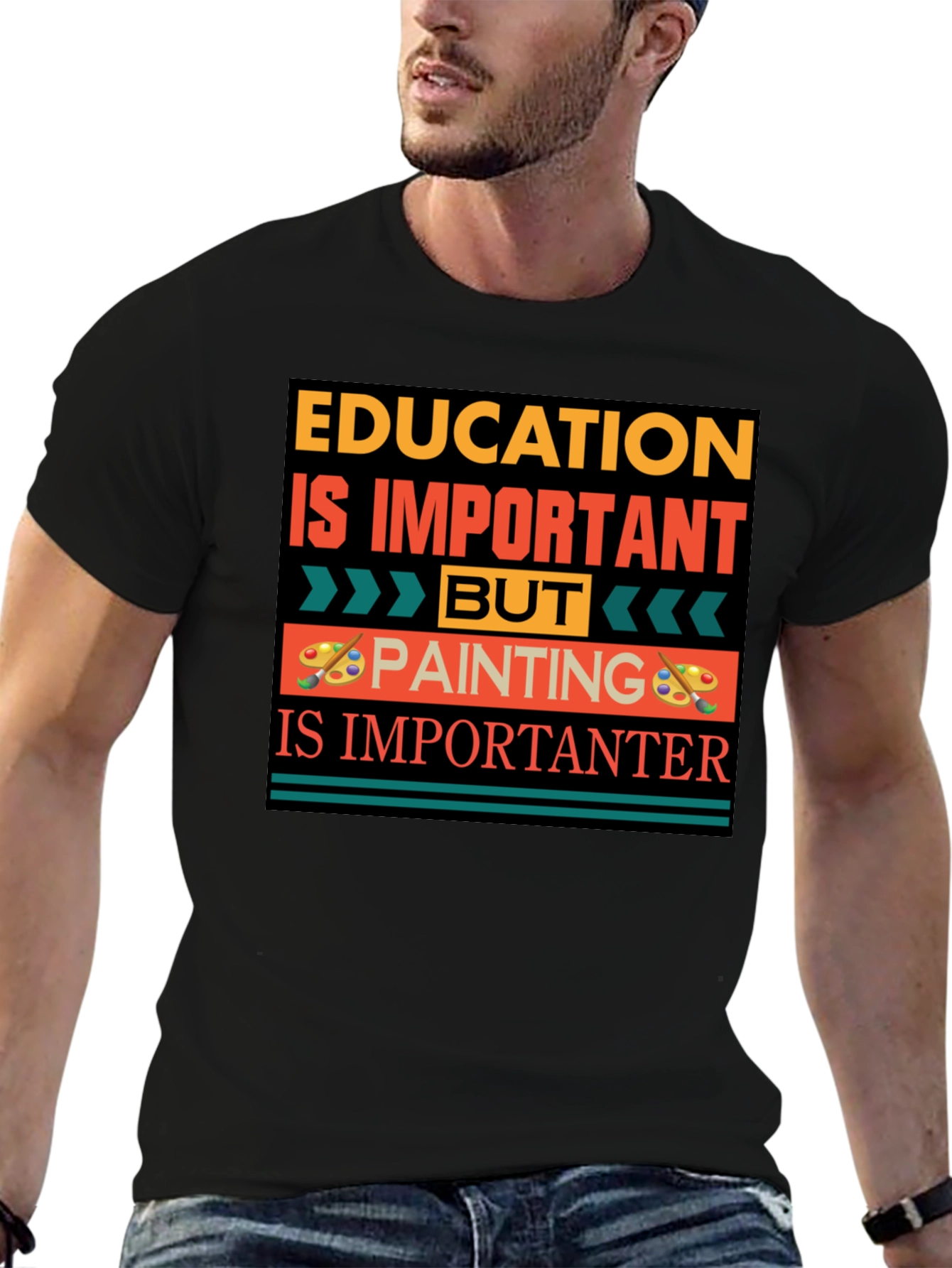 Education vs Painting Graphic Tee