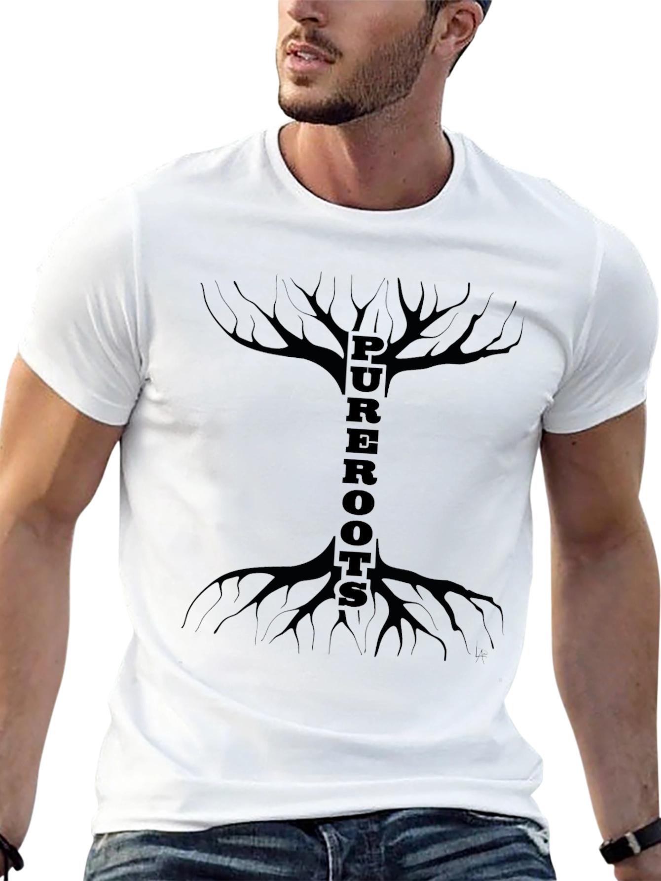 Pure Roots Graphic T-Shirt - Black