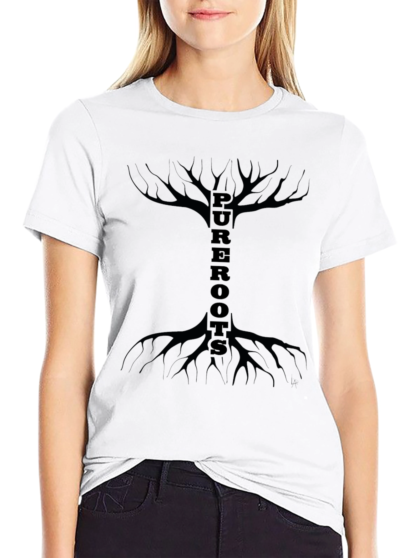 Pure Roots Graphic T-Shirt - Black