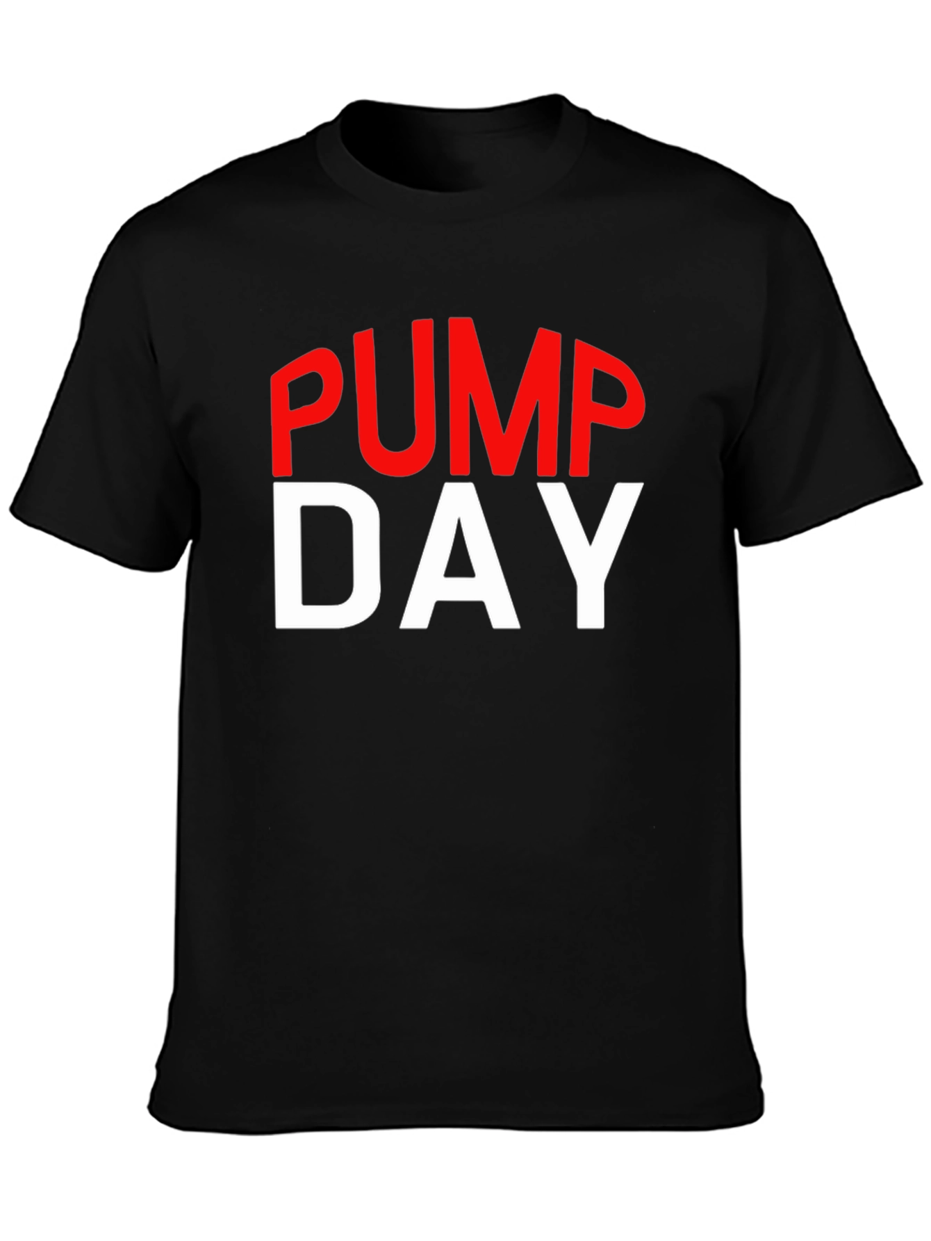 Pump Day Graphic Tee - Black Cotton Gym Shirt