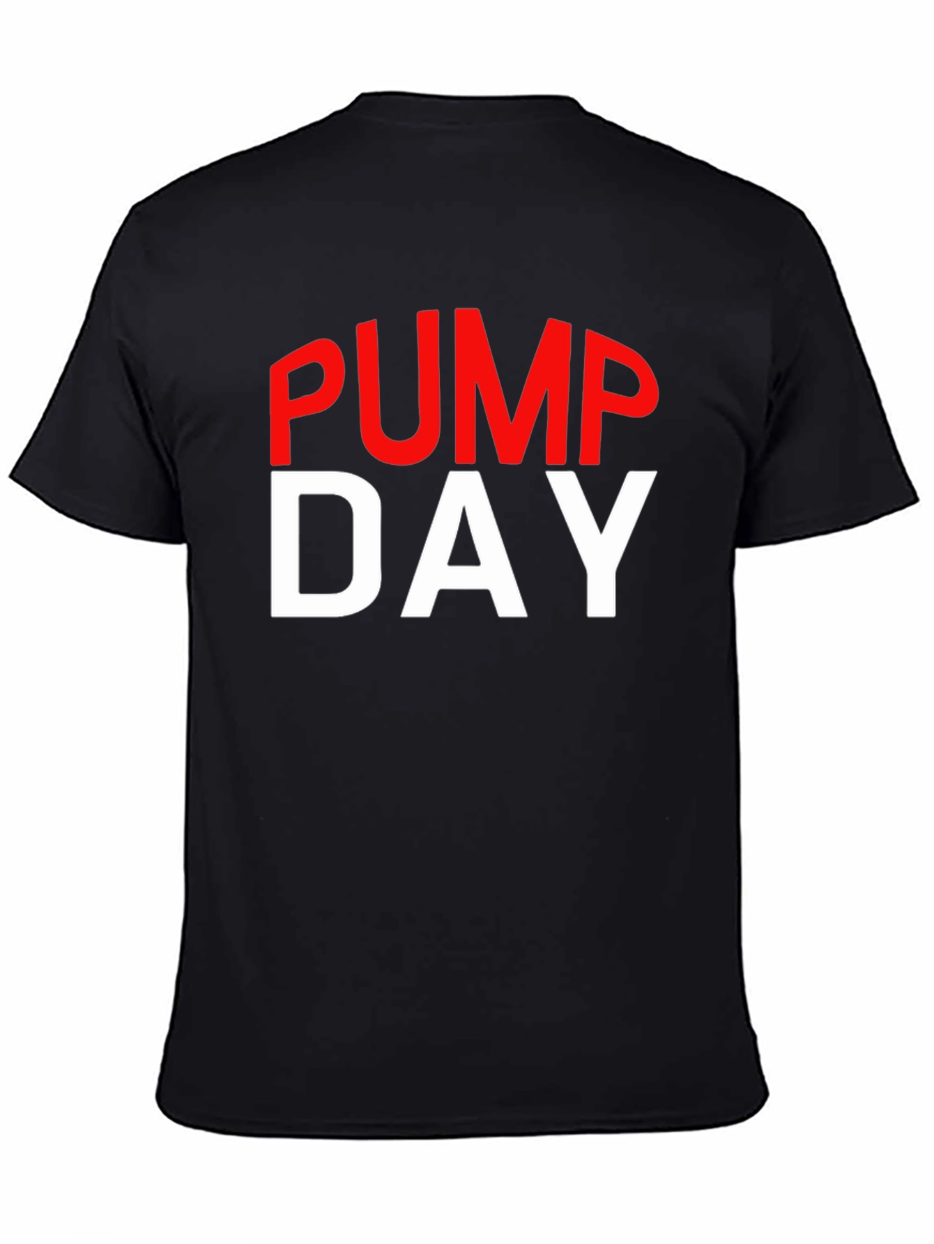 Pump Day Graphic Tee - Black Cotton Gym Shirt