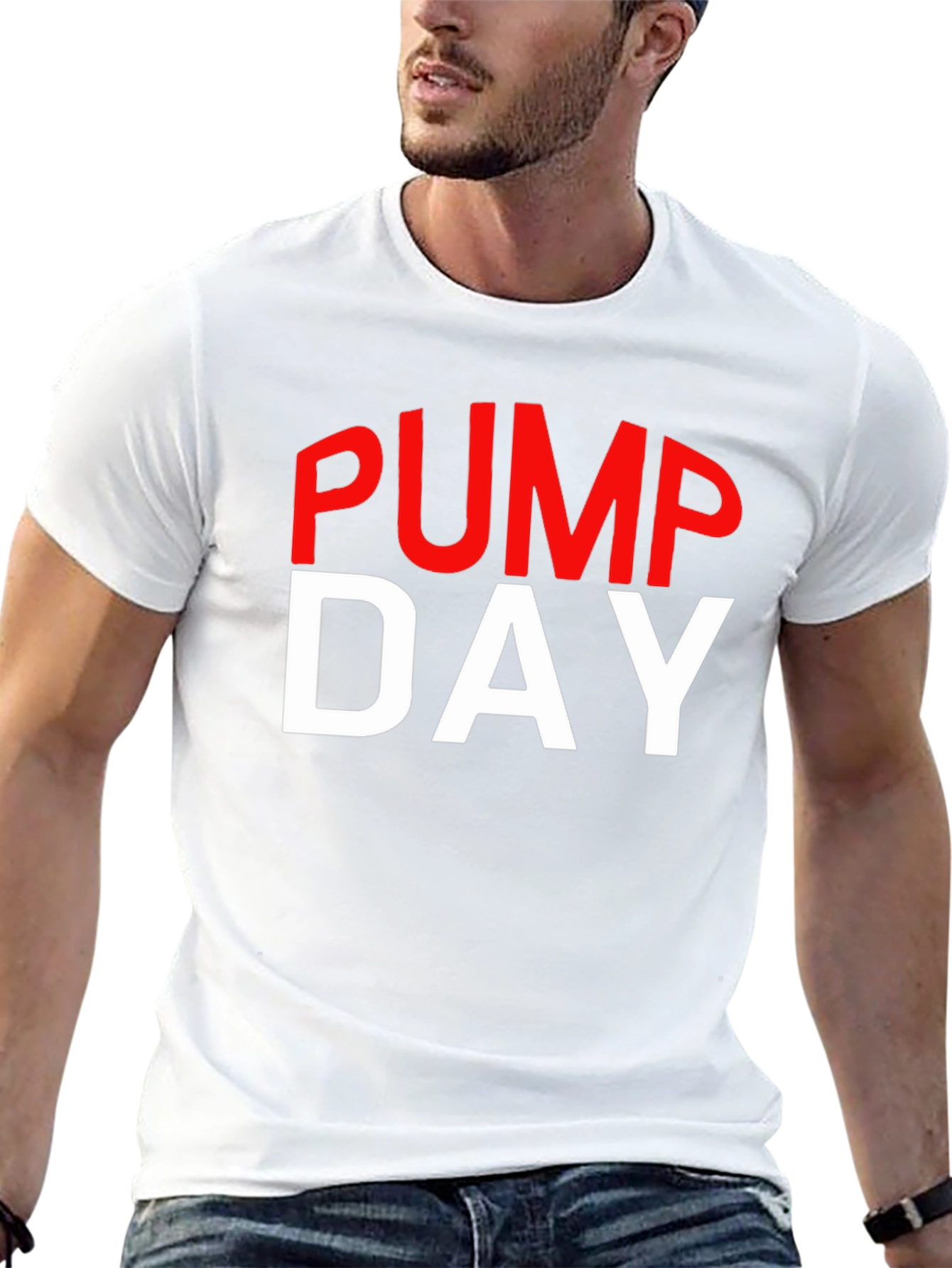 Pump Day Graphic Tee - Black Cotton Gym Shirt