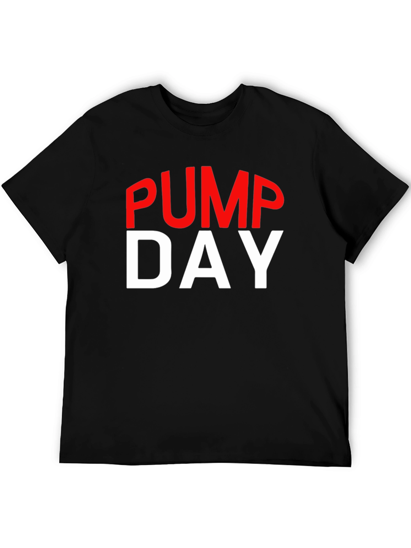 Pump Day Graphic Tee - Black Cotton Gym Shirt