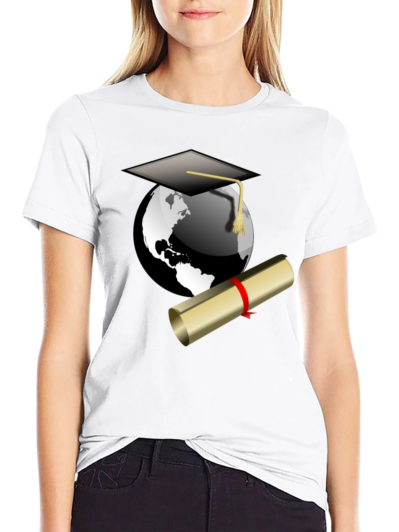 Graduation Globe T-Shirt - Celebrate Global Education