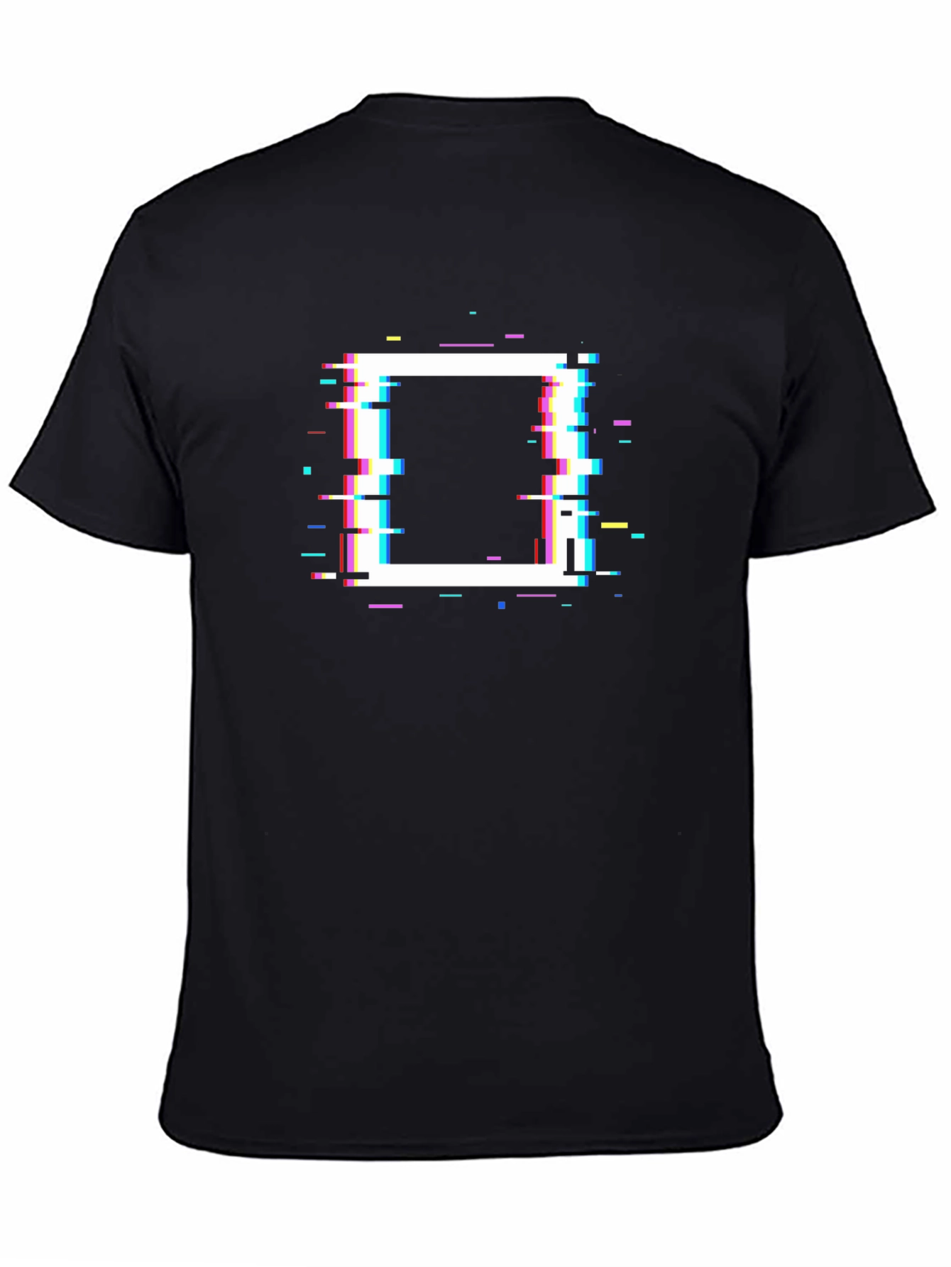 Glitch Square Graphic T-Shirt - Modern Casual Tee