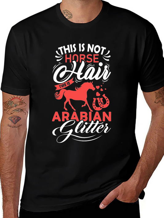 Funny Arabian Horse Glitter T-Shirt