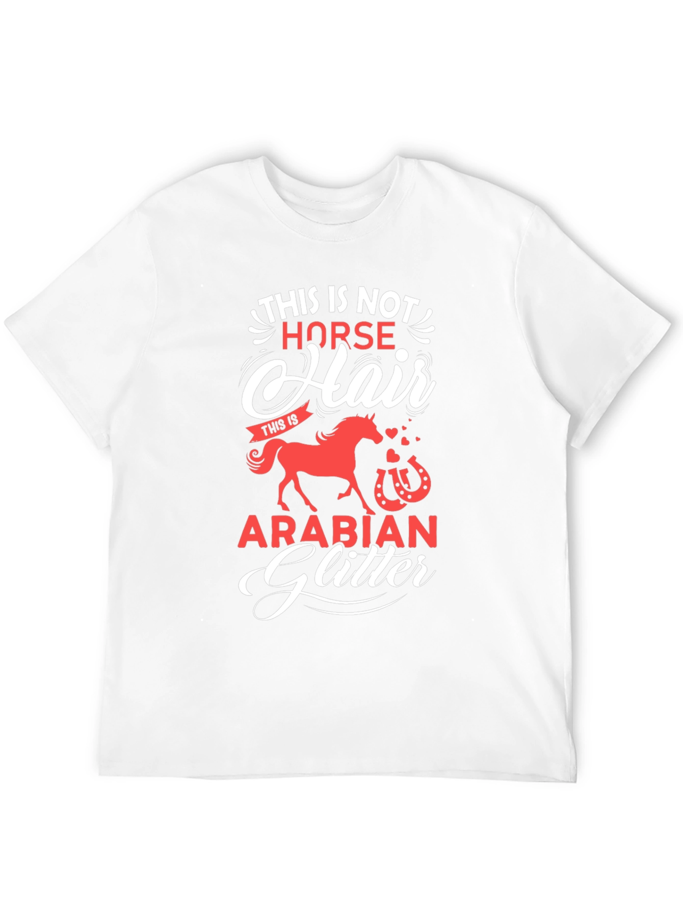 Funny Arabian Horse Glitter T-Shirt