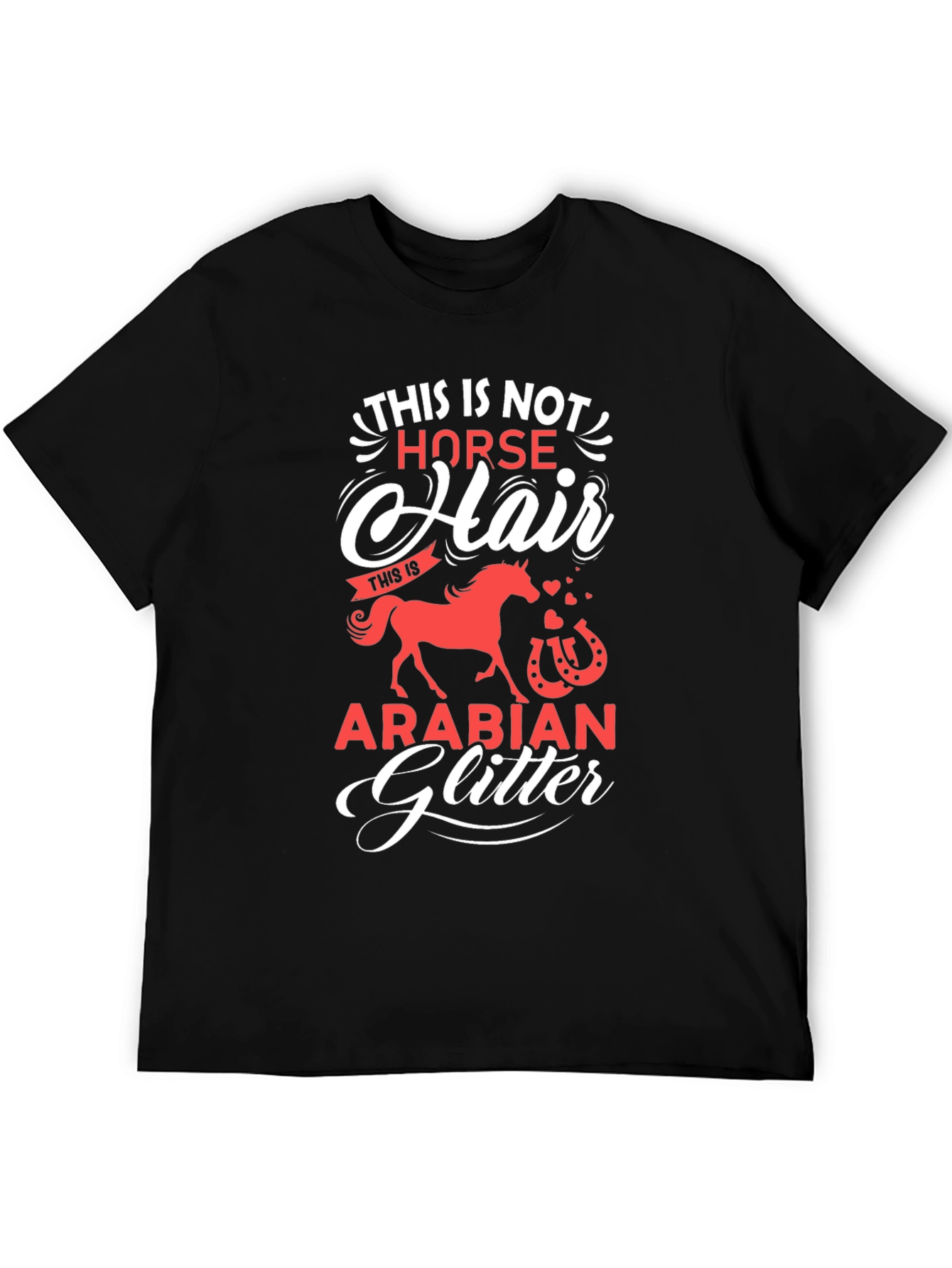 Funny Arabian Horse Glitter T-Shirt