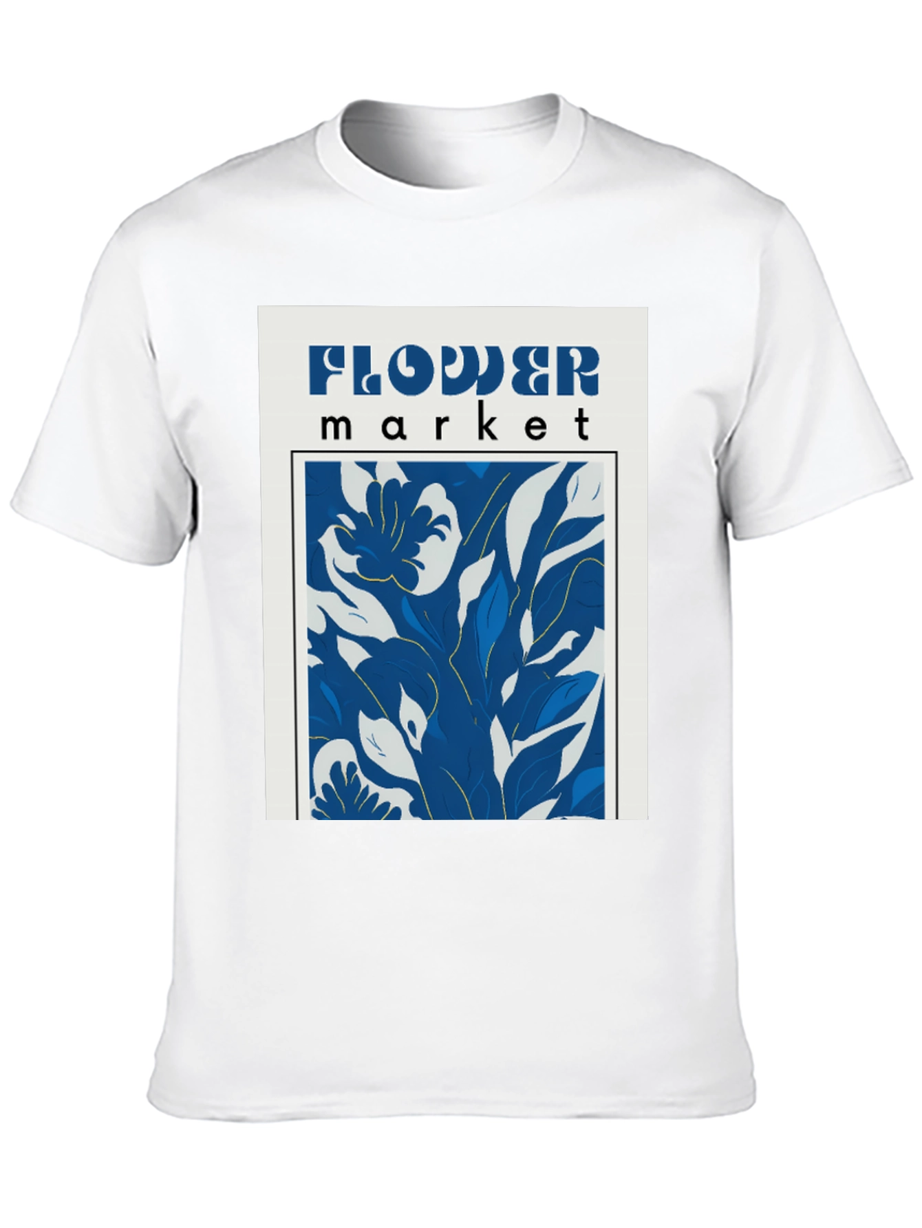 Flower Market Graphic Print Black T-Shirt