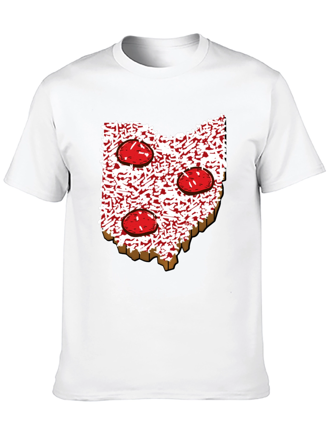 Ohio Pizza T-Shirt - State Pride Foodie Tee